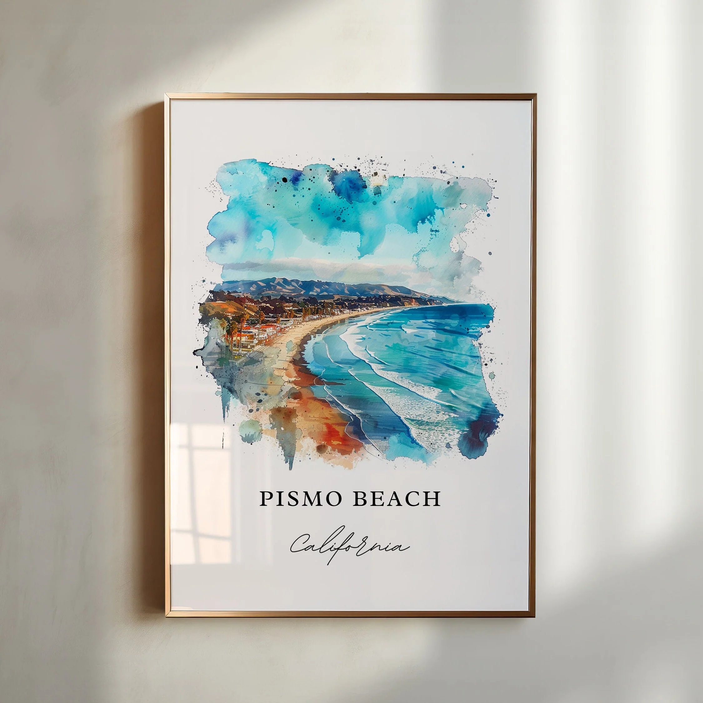 Pismo Beach, USA – Watercolor Art Print