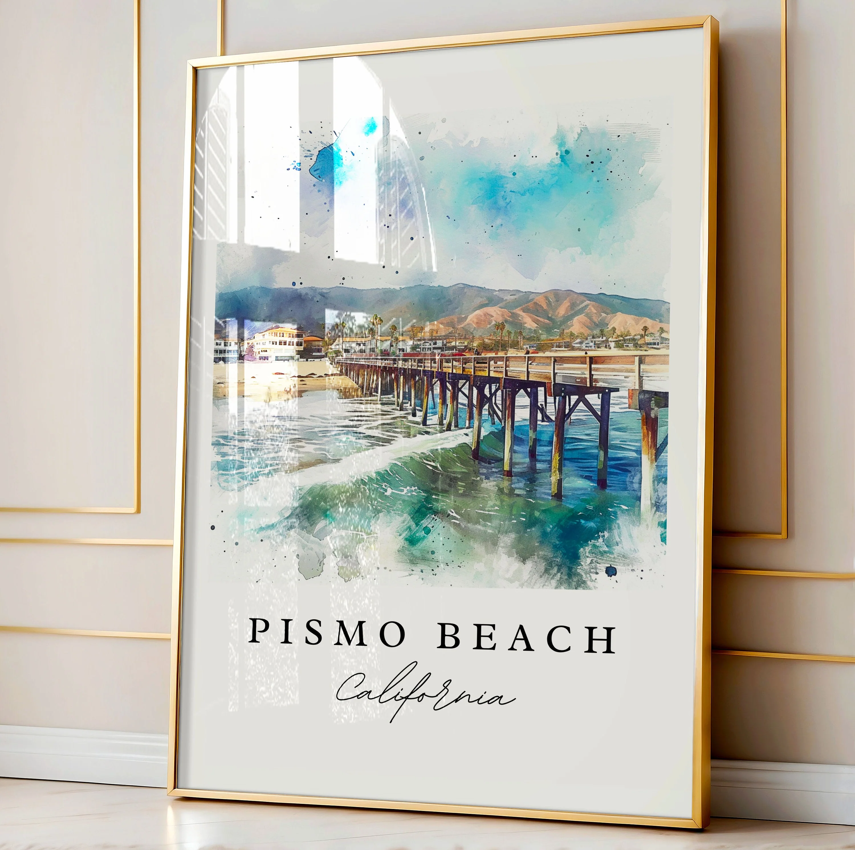 Pismo Beach, California – Watercolor Art Print - Image 4