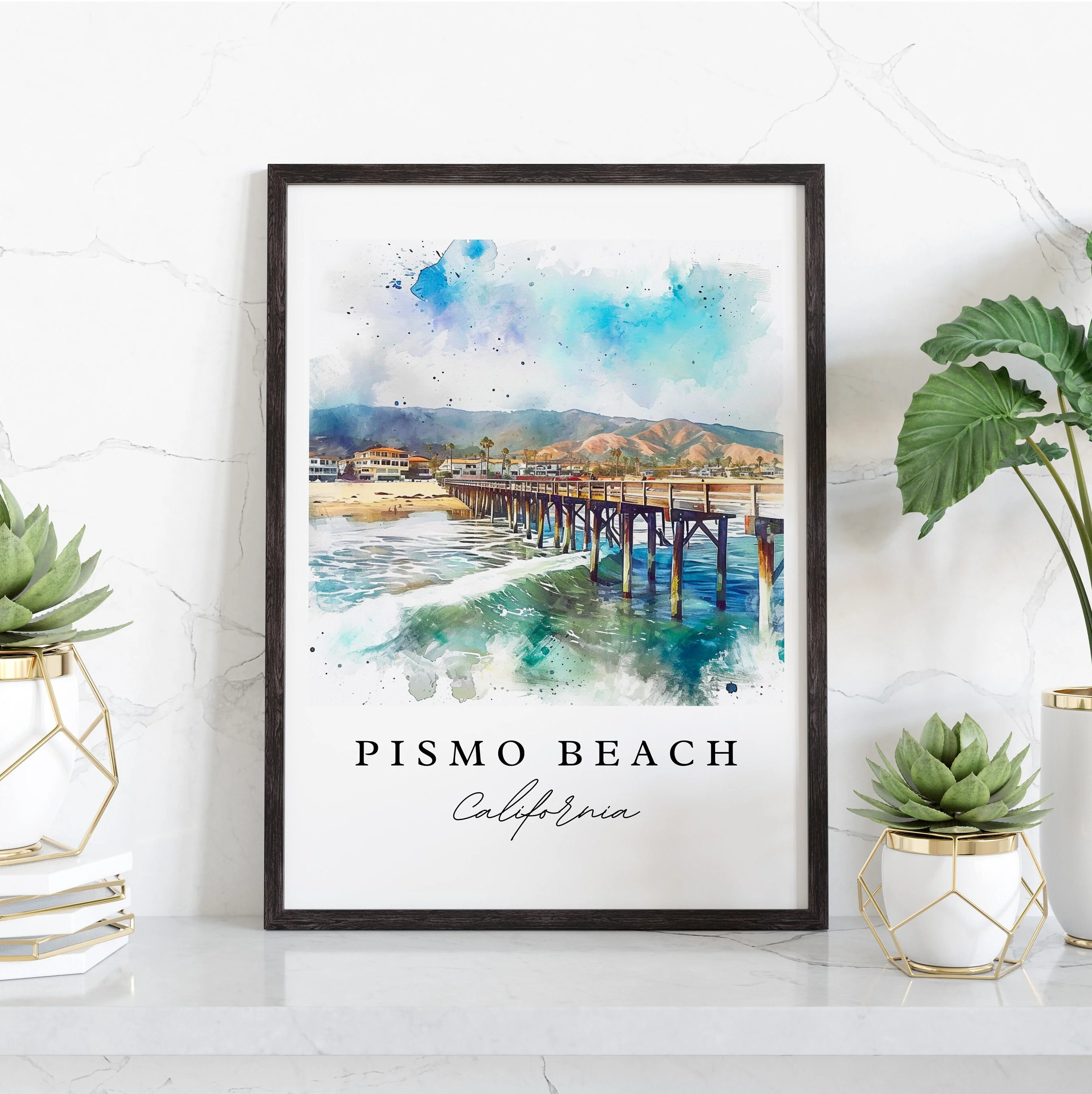Pismo Beach, California – Watercolor Art Print - Image 5