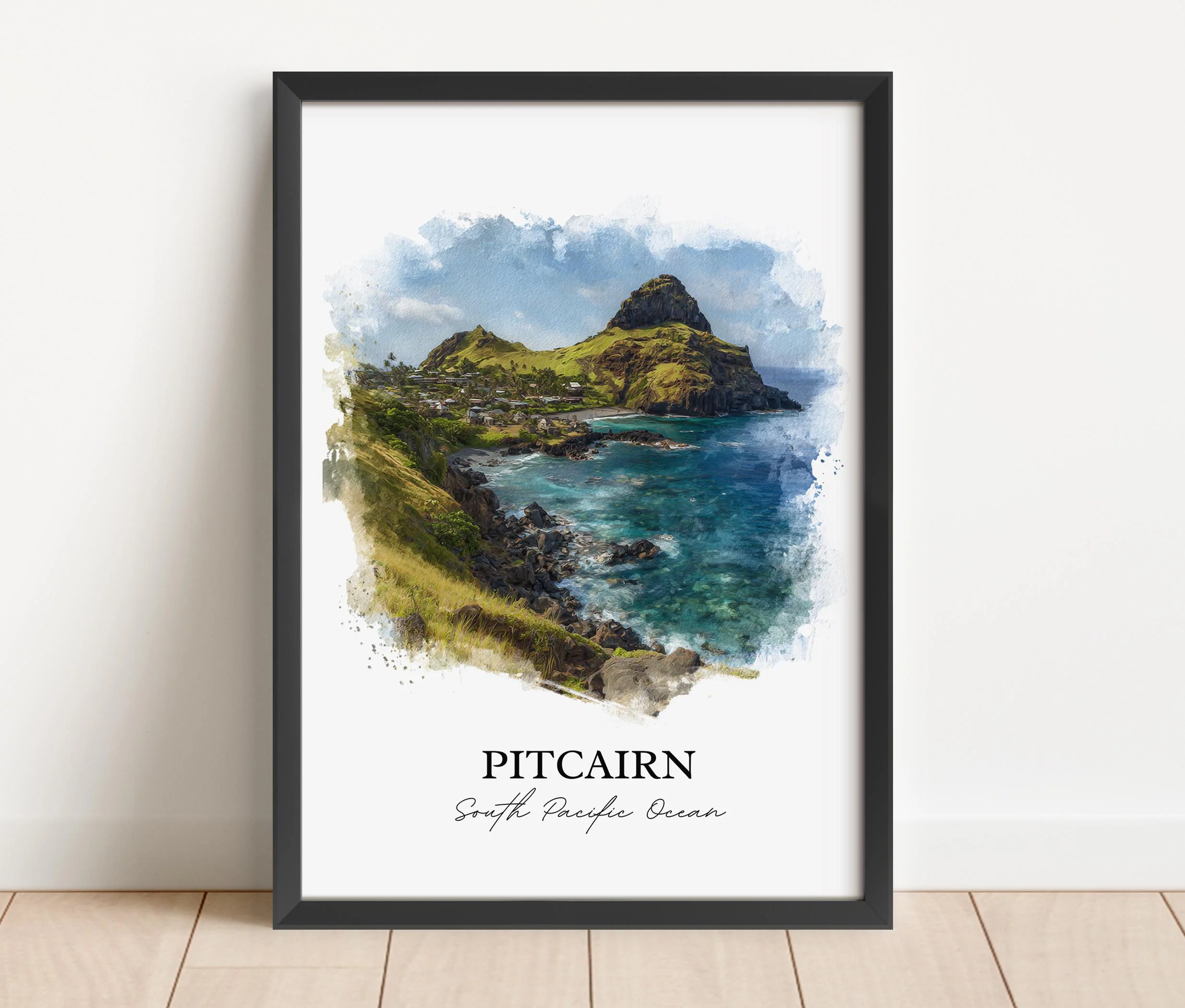 Pitcairn, South Pacific Islands – Watercolor Art Print - Image 5