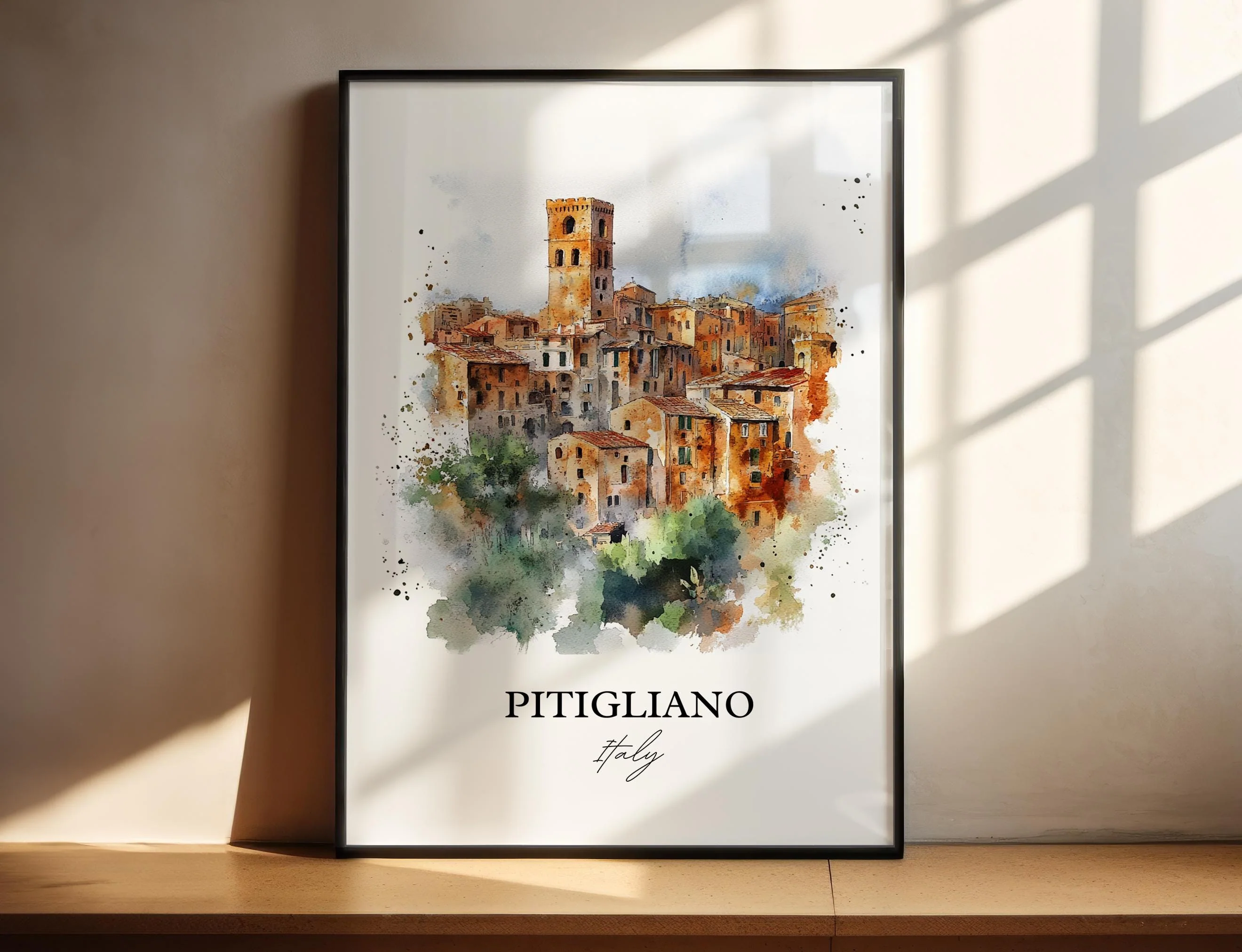 Pitigliano, Italy – Watercolor Art Print