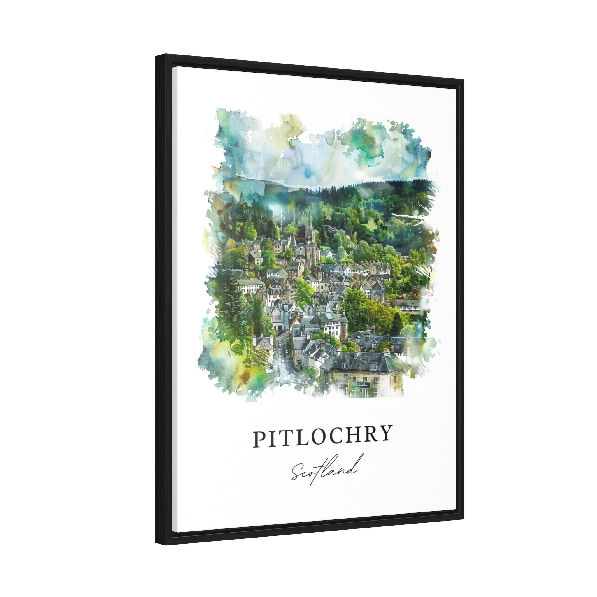 Pitlochry, Scotland – Watercolor Art Print - Image 6