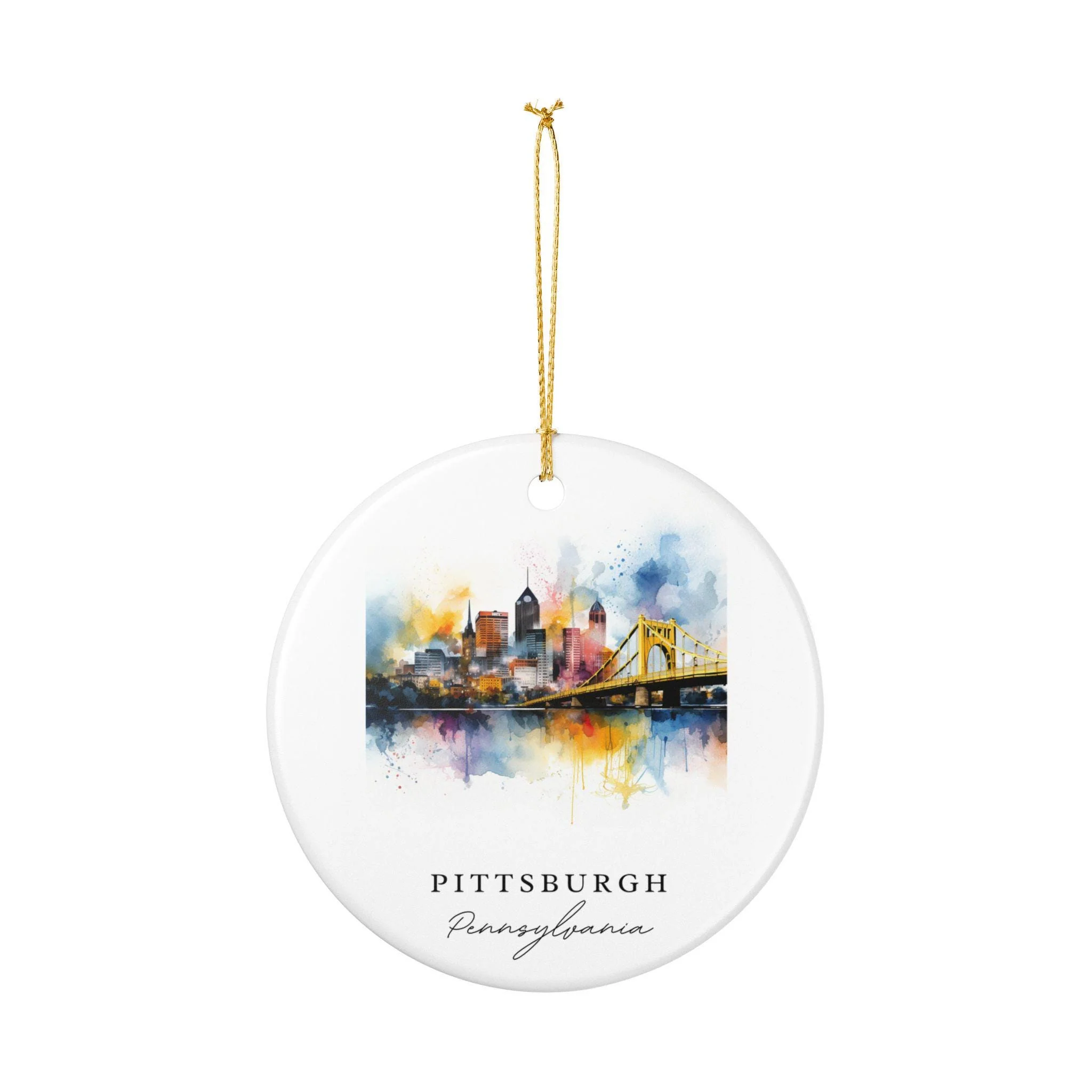 Pittsburgh Ornament: Unique Pittsburgh PA Souvenir, Pittsburgh Xmas Decor, and Authentic Pittsburgh Pennsylvania Gift - Image 2