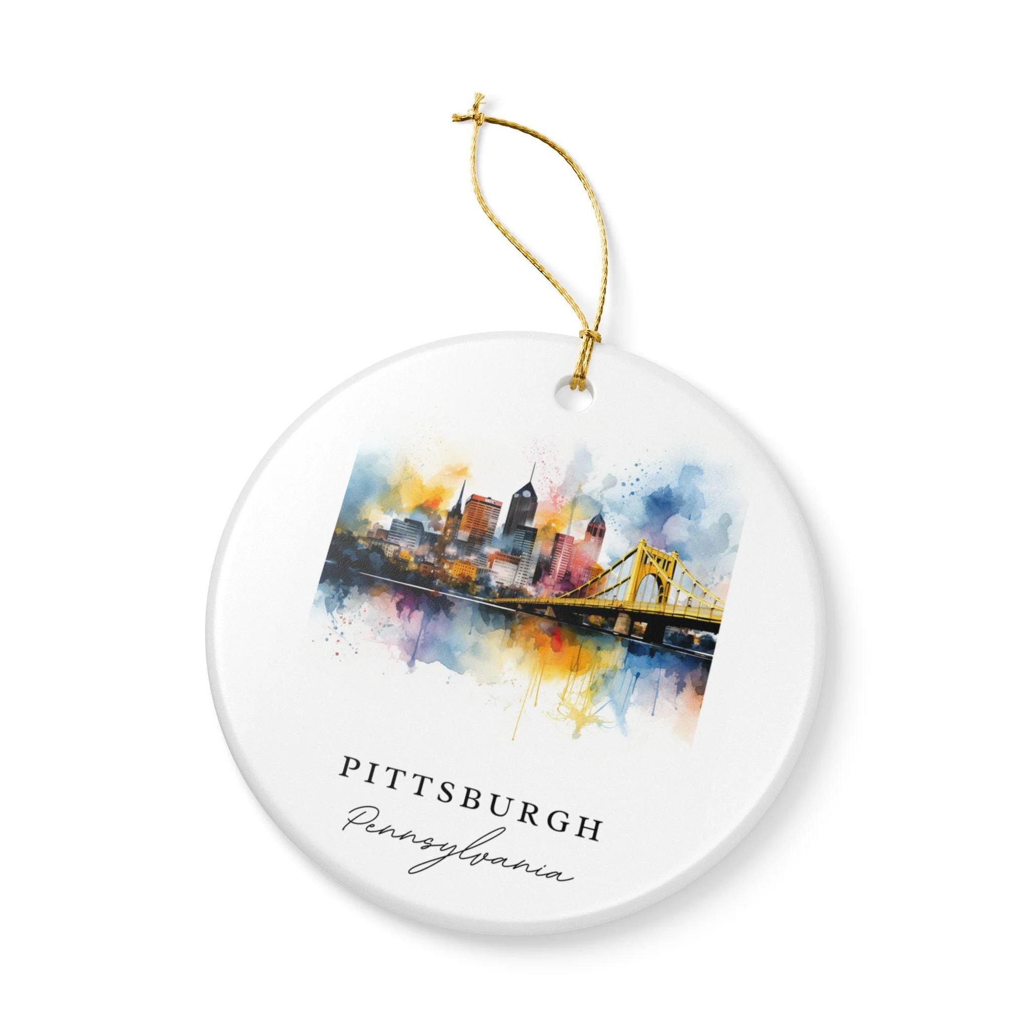 Pittsburgh Ornament: Unique Pittsburgh PA Souvenir, Pittsburgh Xmas Decor, and Authentic Pittsburgh Pennsylvania Gift - Image 3