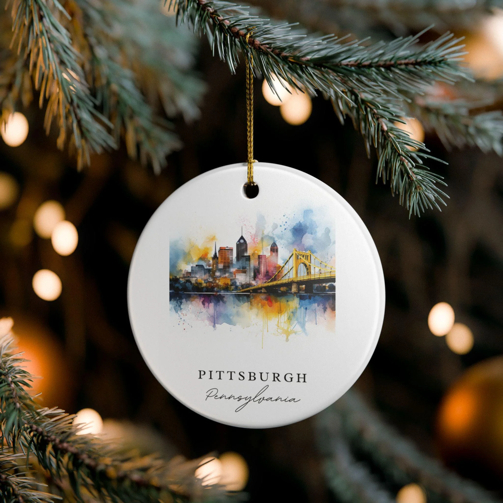 Pittsburgh Ornament: Unique Pittsburgh PA Souvenir, Pittsburgh Xmas Decor, and Authentic Pittsburgh Pennsylvania Gift - Image 5