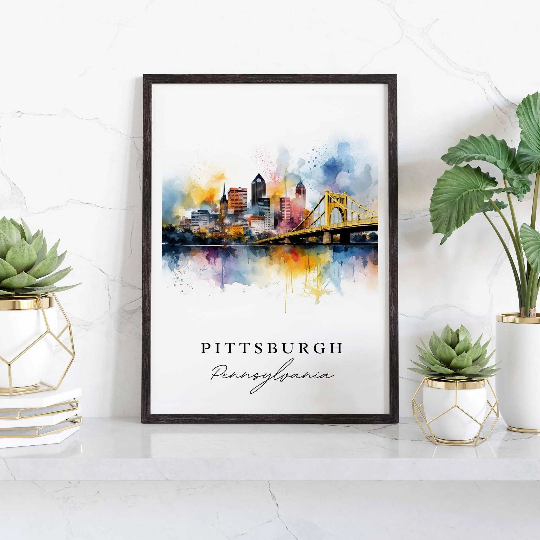 Pittsburgh, Pennsylvania – Watercolor Art Print - Image 5