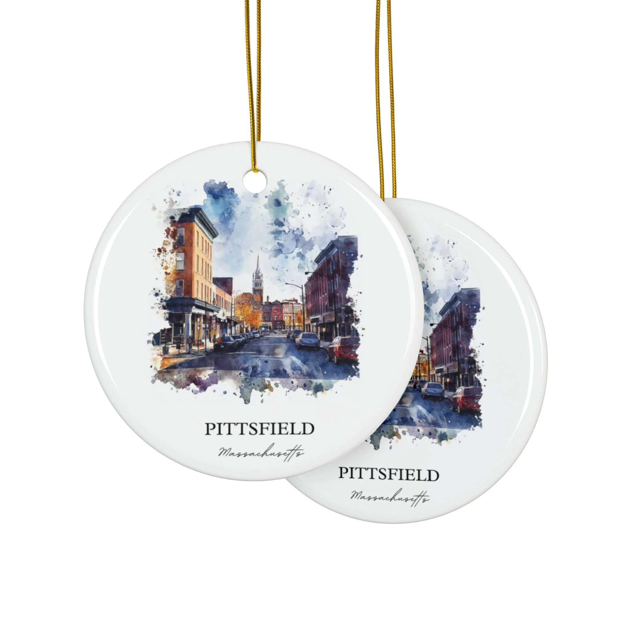 Pittsfield MA Ornament: Unique Pittsfield Souvenir, Pittsfield Xmas Decor, and Authentic Pittsfield MA Gift - Image 2
