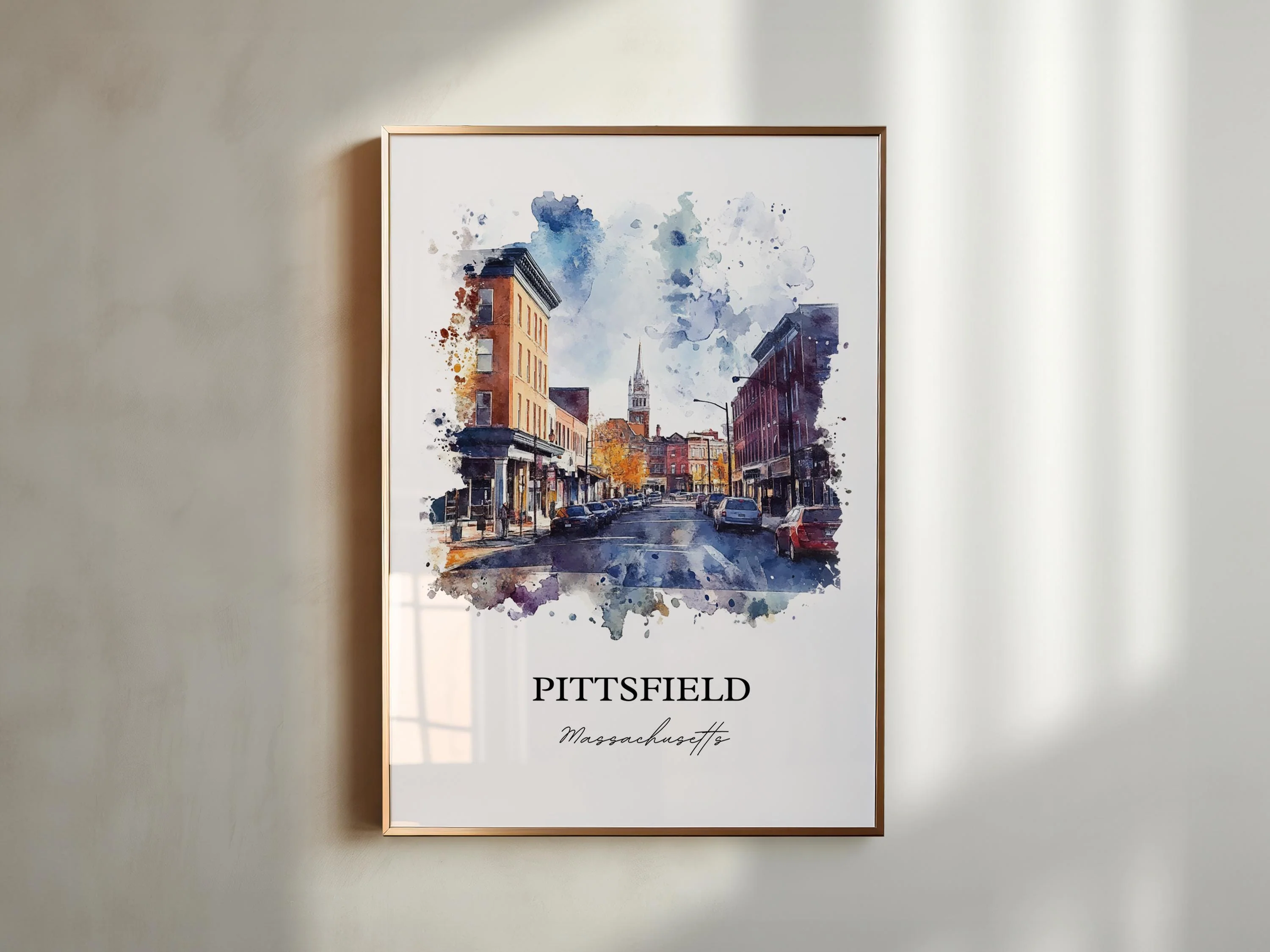 Pittsfield, Massachusetts – Watercolor Art Print - Image 5