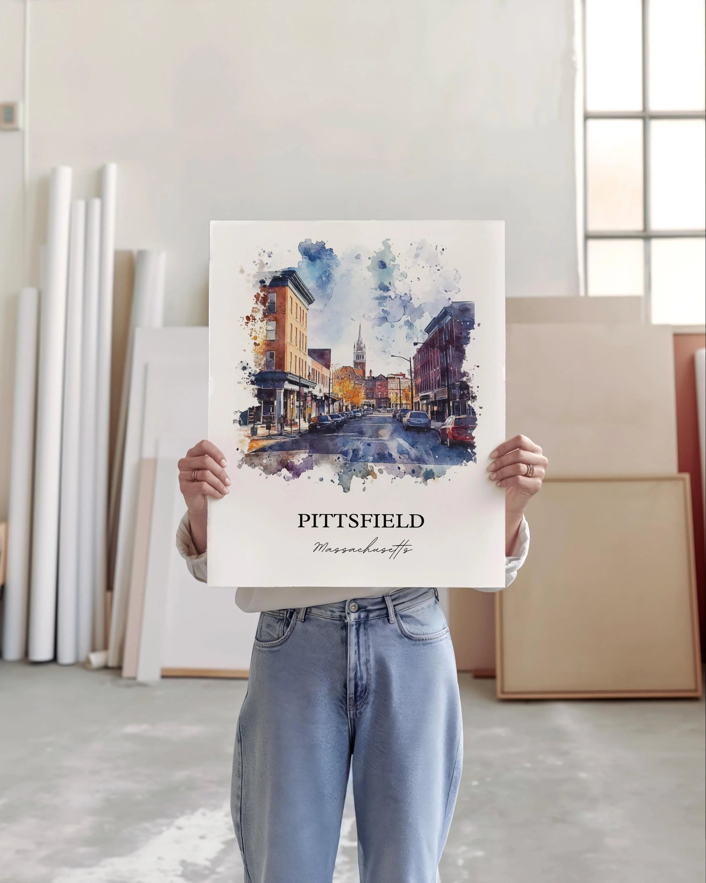 Pittsfield, Massachusetts – Watercolor Art Print - Image 6