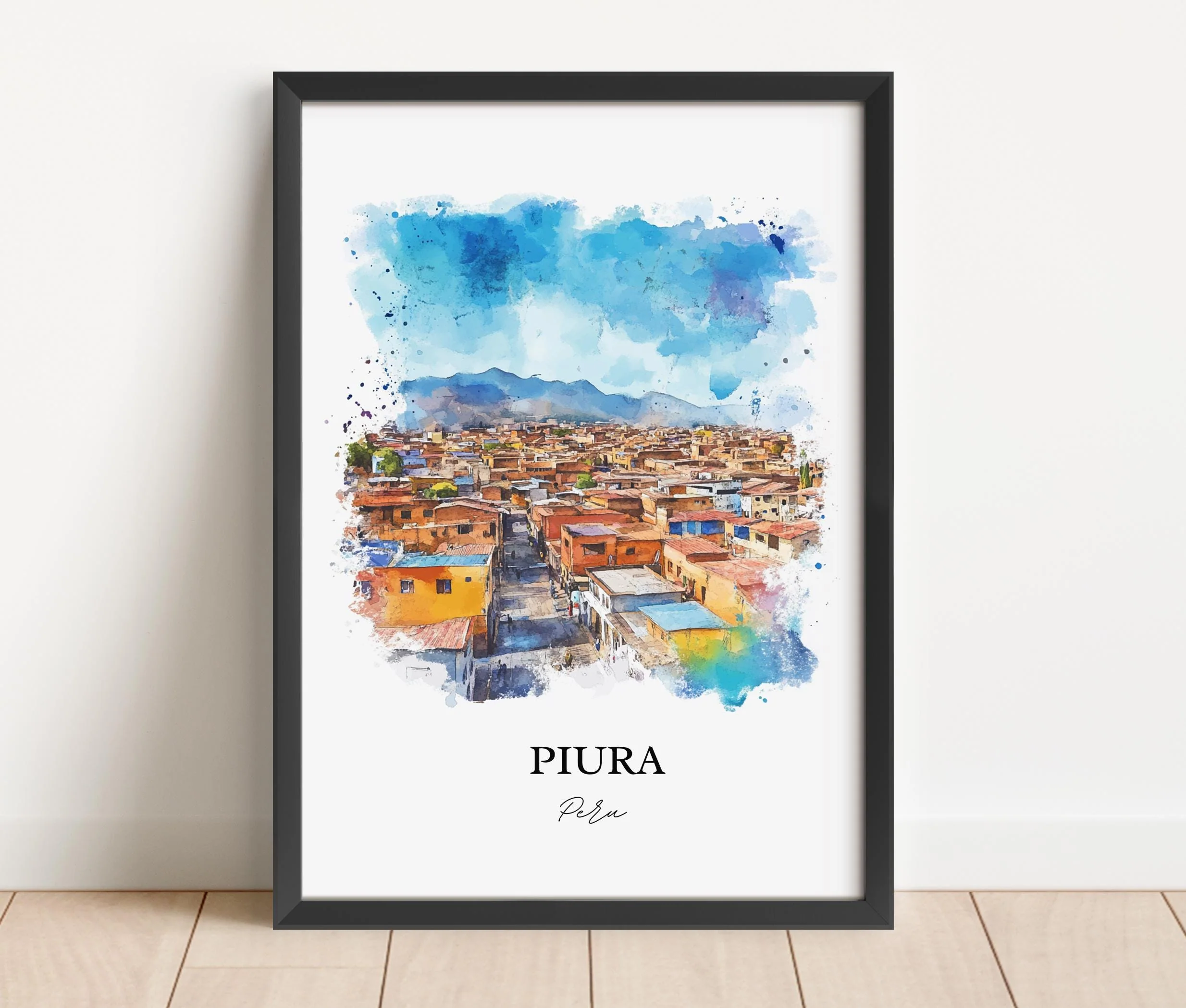 Piura, Peru – Watercolor Art Print of Sechura Desert - Image 4