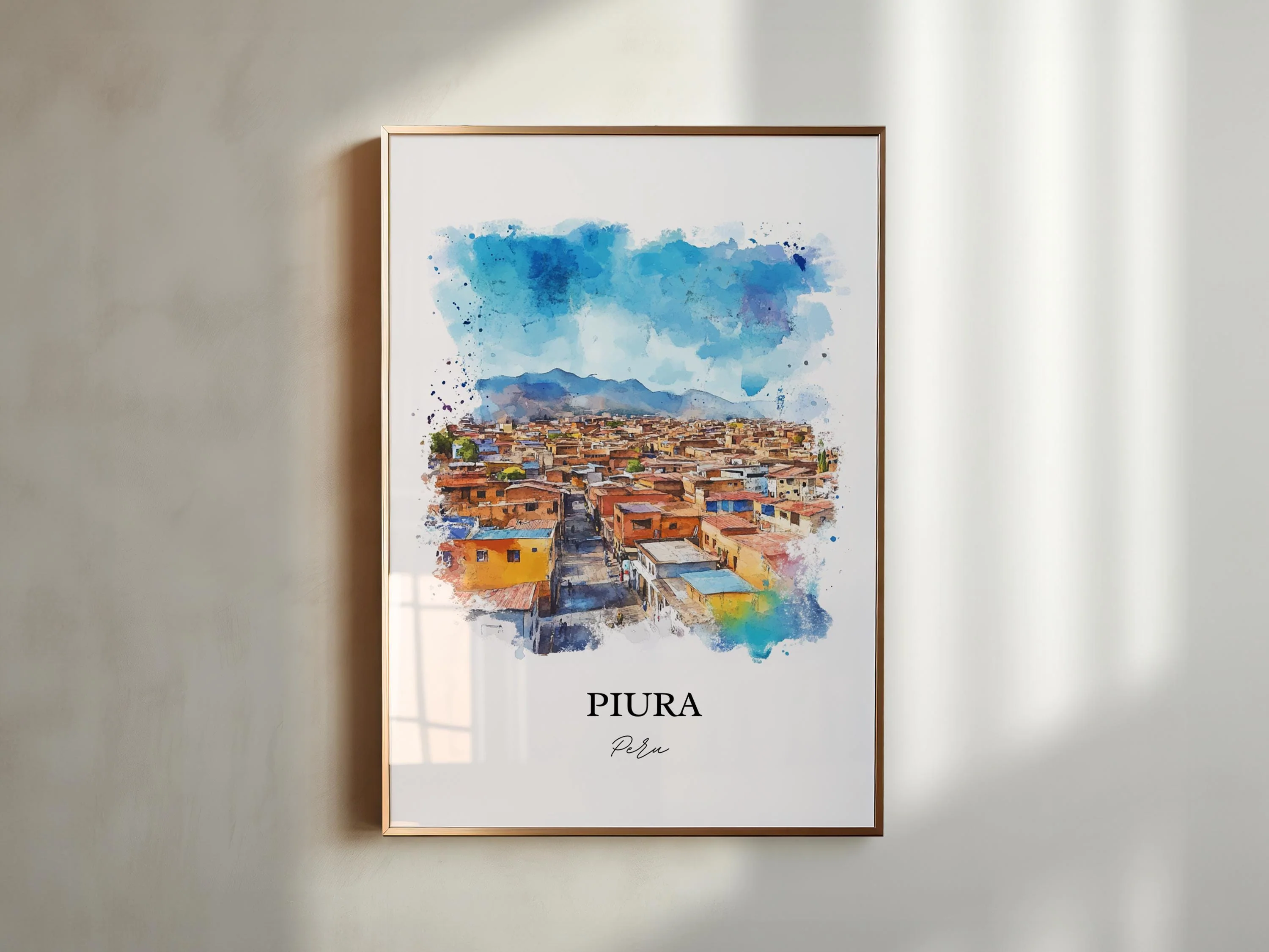 Piura, Peru – Watercolor Art Print of Sechura Desert - Image 5