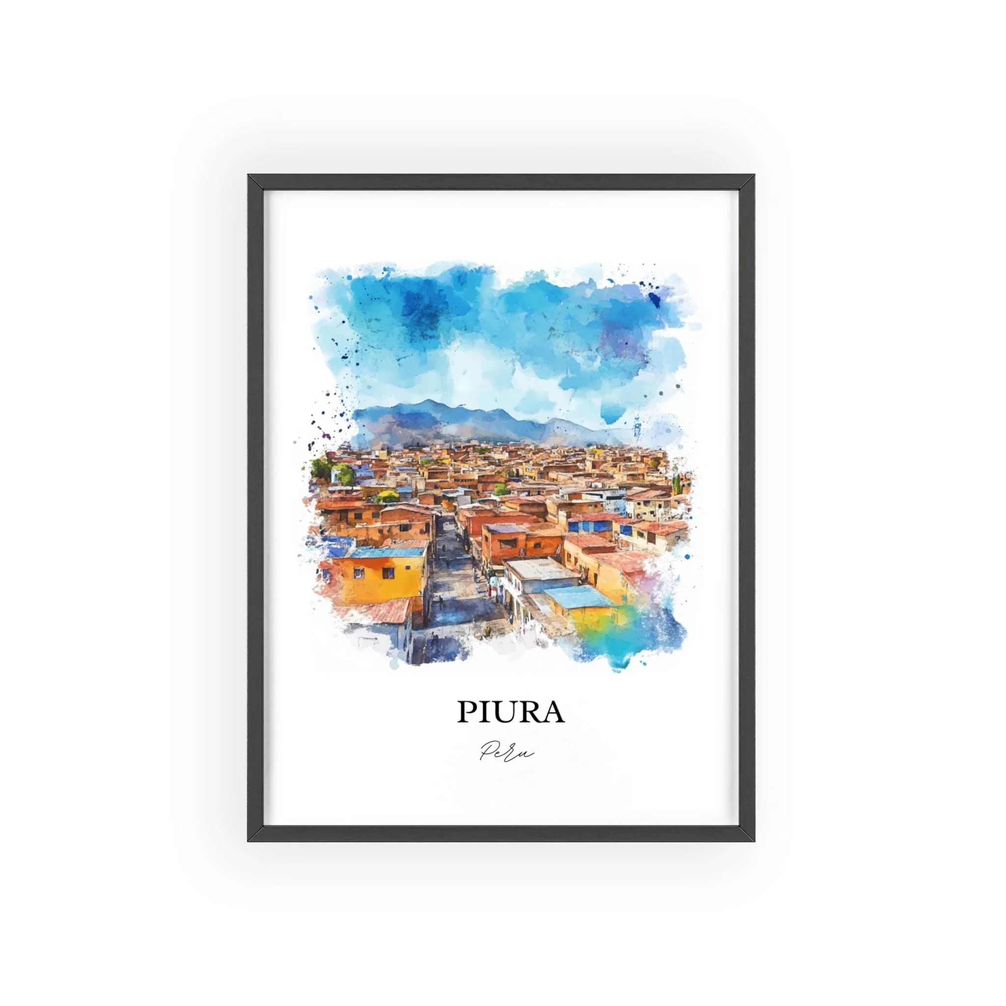 Piura, Peru – Watercolor Art Print of Sechura Desert - Image 7