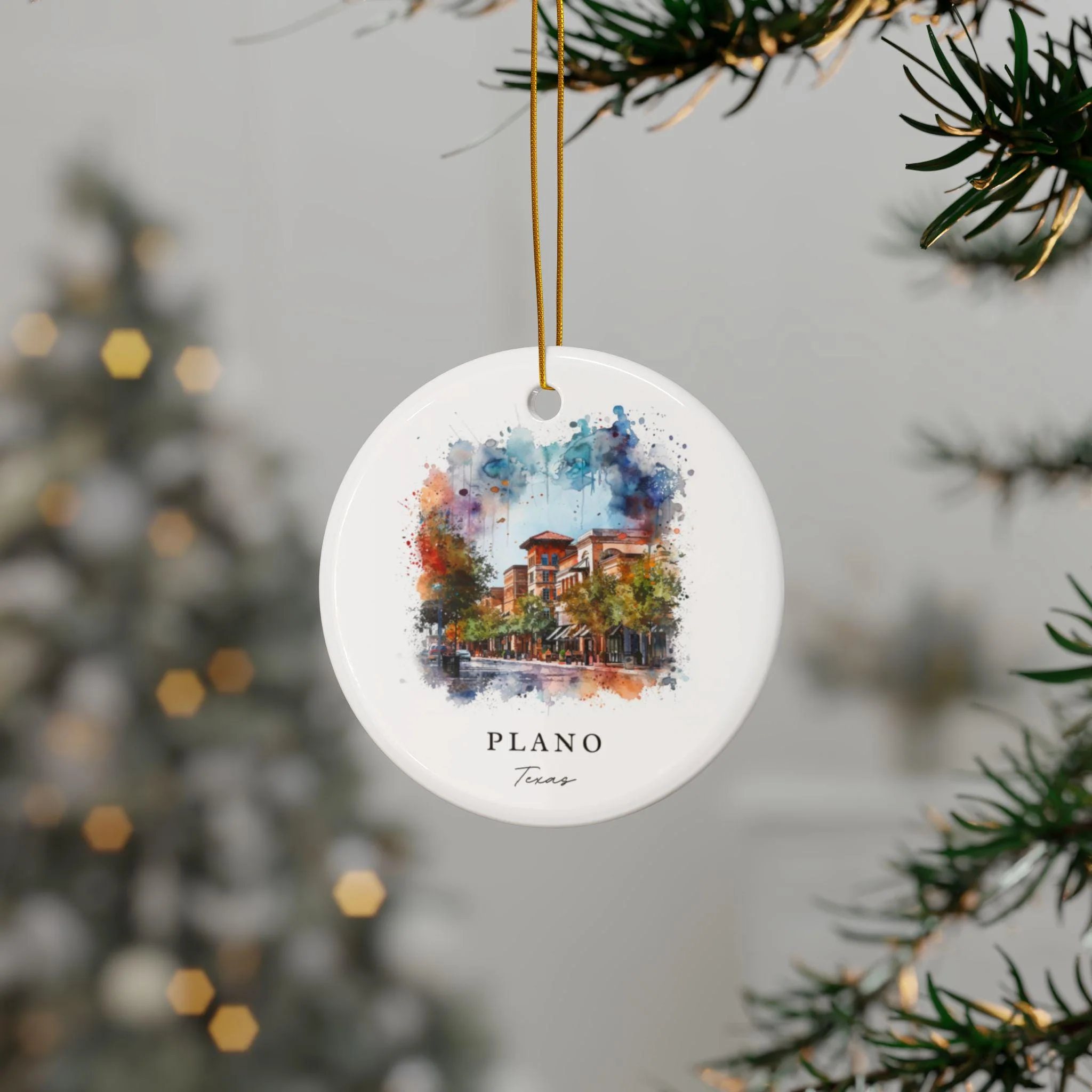 Plano TX Ornament: Unique Plano Texas Souvenir, Plano TX Decor, and Authentic Plano Texas Christmas Gift - Image 2