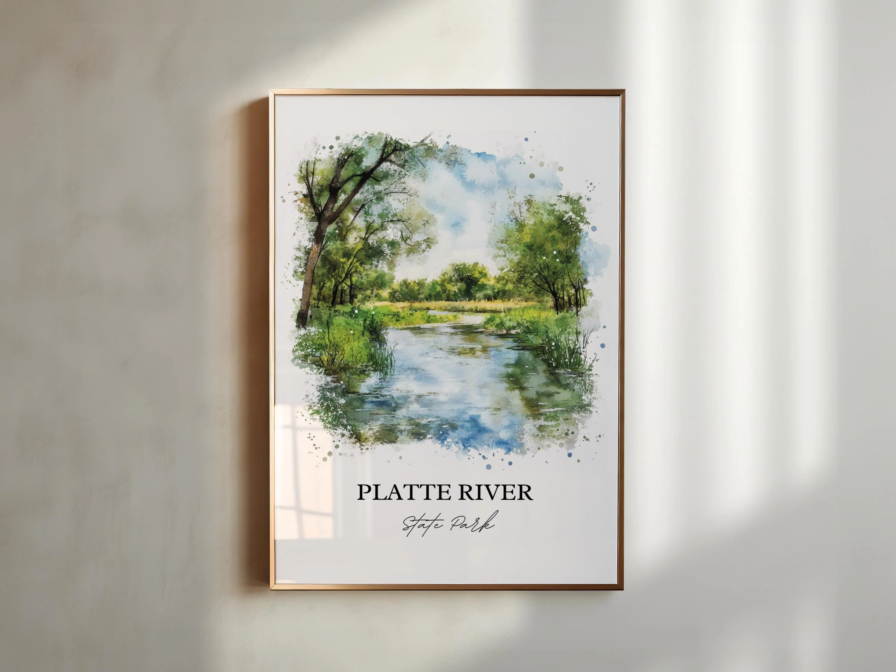 Platte River State Park, Nebraska – Watercolor Art Print - Image 6