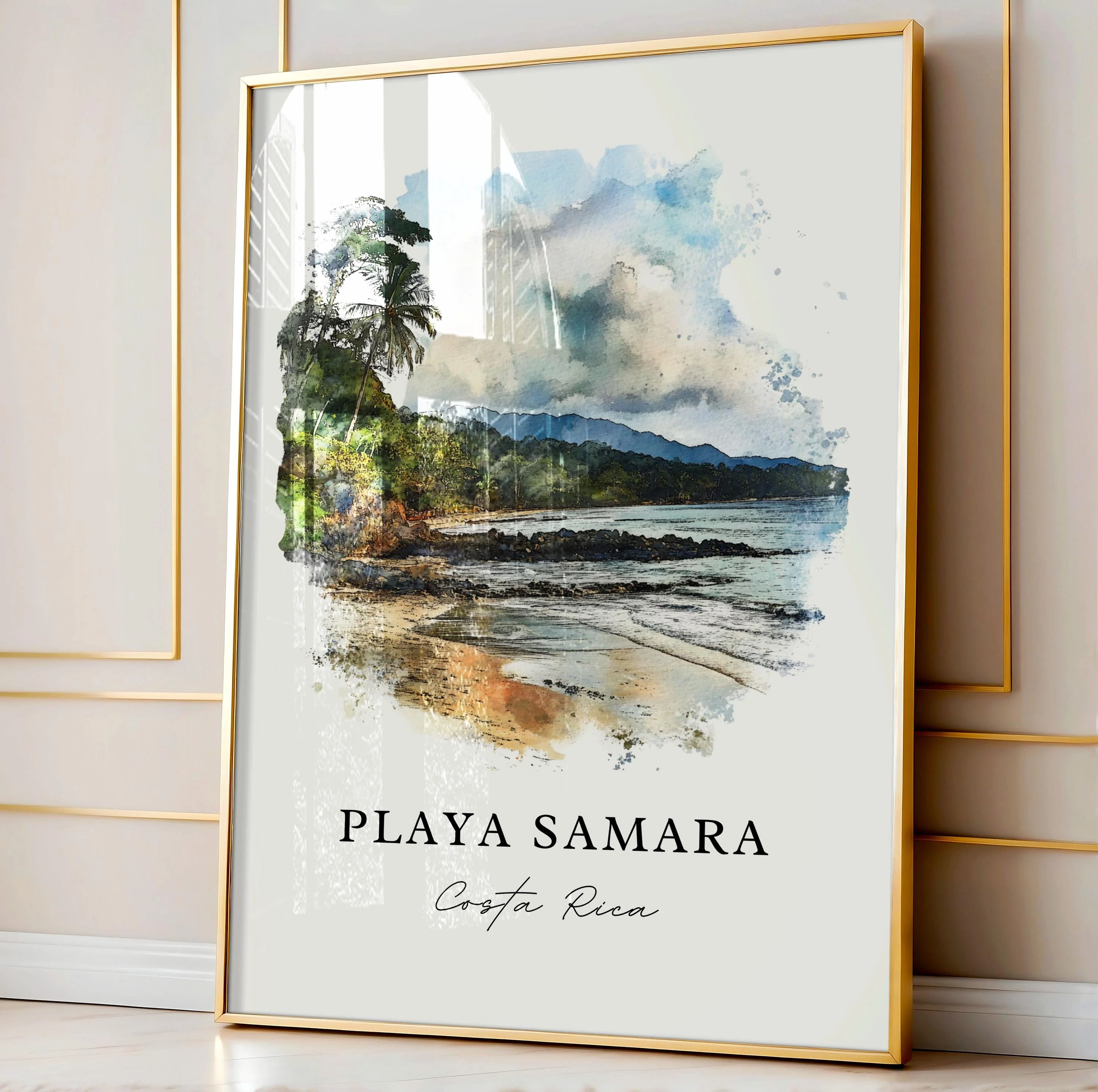 Playa Samara, Costa Rica – Watercolor Art Print - Image 4