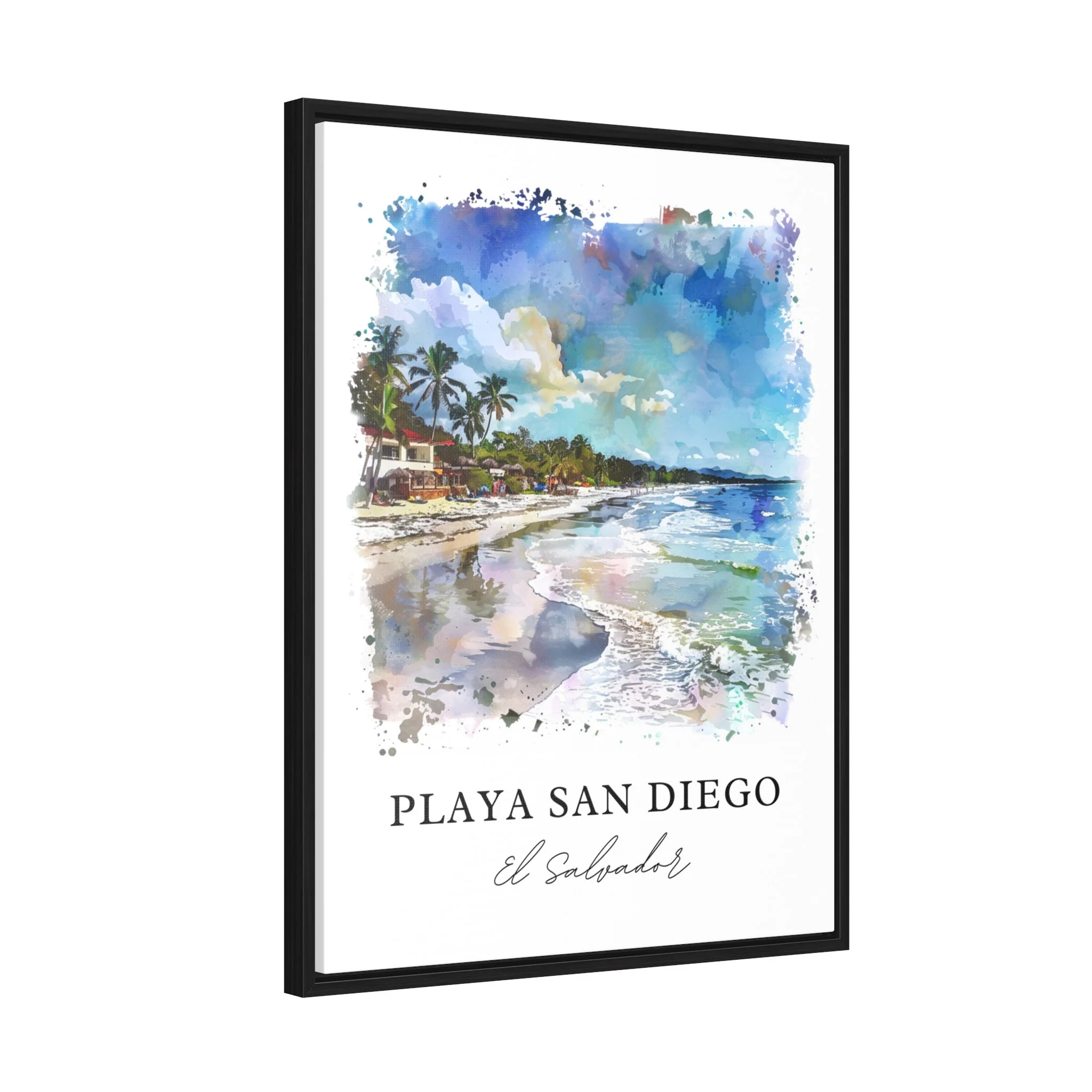 Playa San Diego, El Salvador – Watercolor Art Print - Image 6