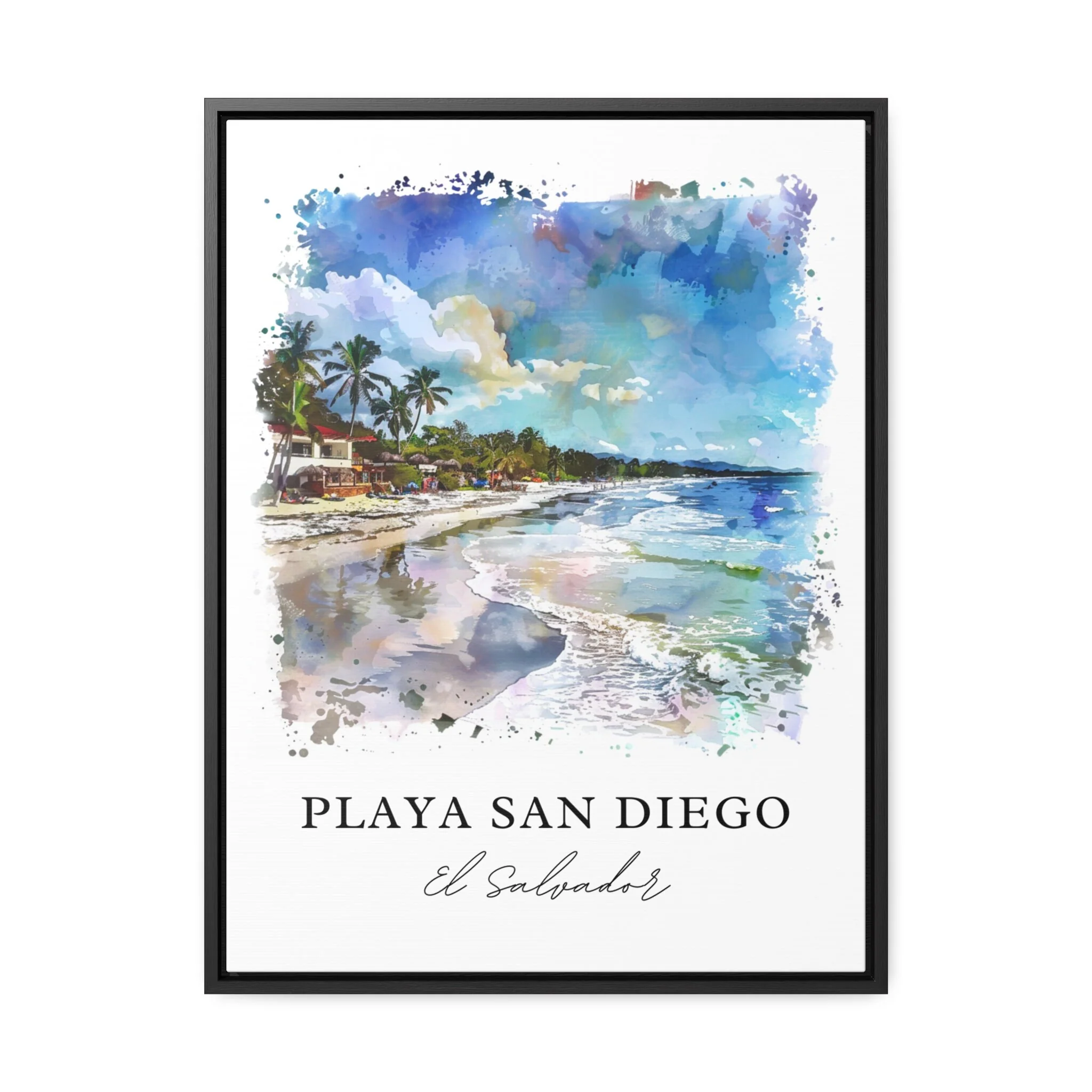 Playa San Diego, El Salvador – Watercolor Art Print - Image 5