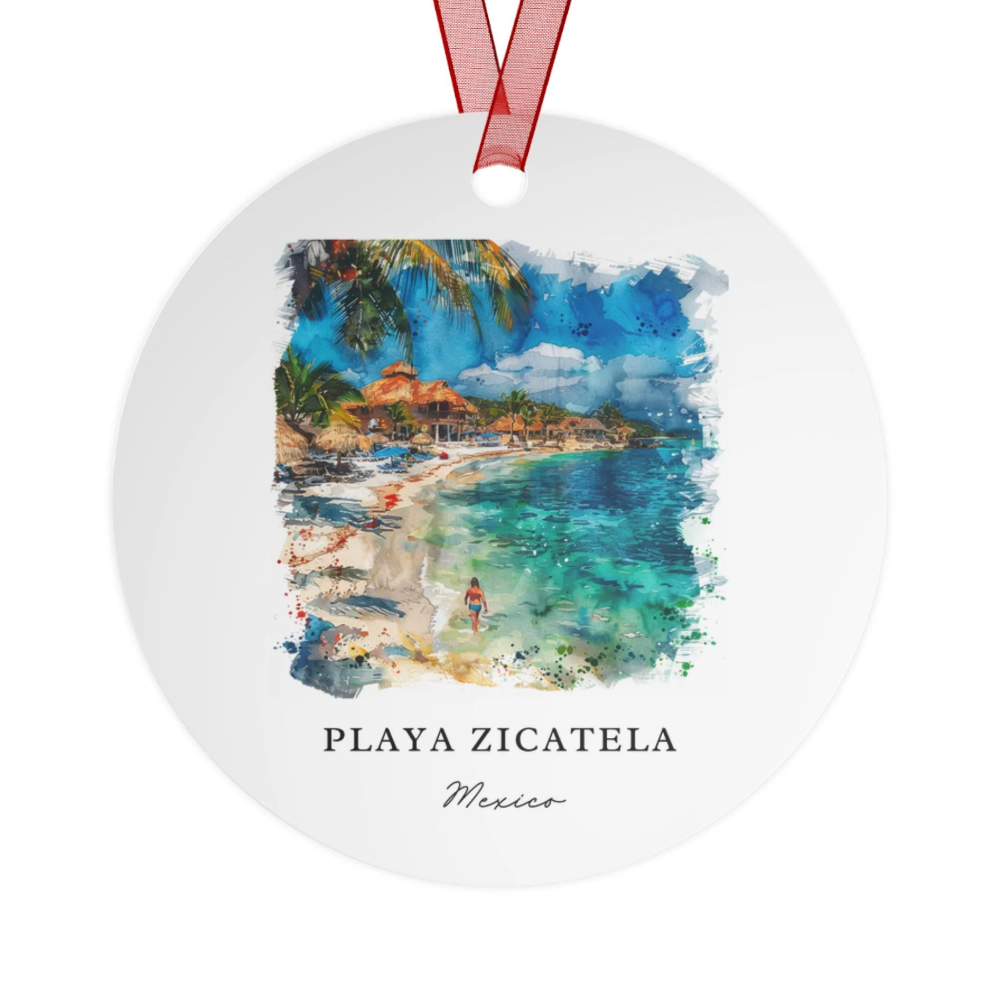 Playa Zicatela MX Ornament: Unique Playa Zicatela Souvenir, Playa Zicatela Xmas Decor, and Authentic Zicatela Gift - Image 2