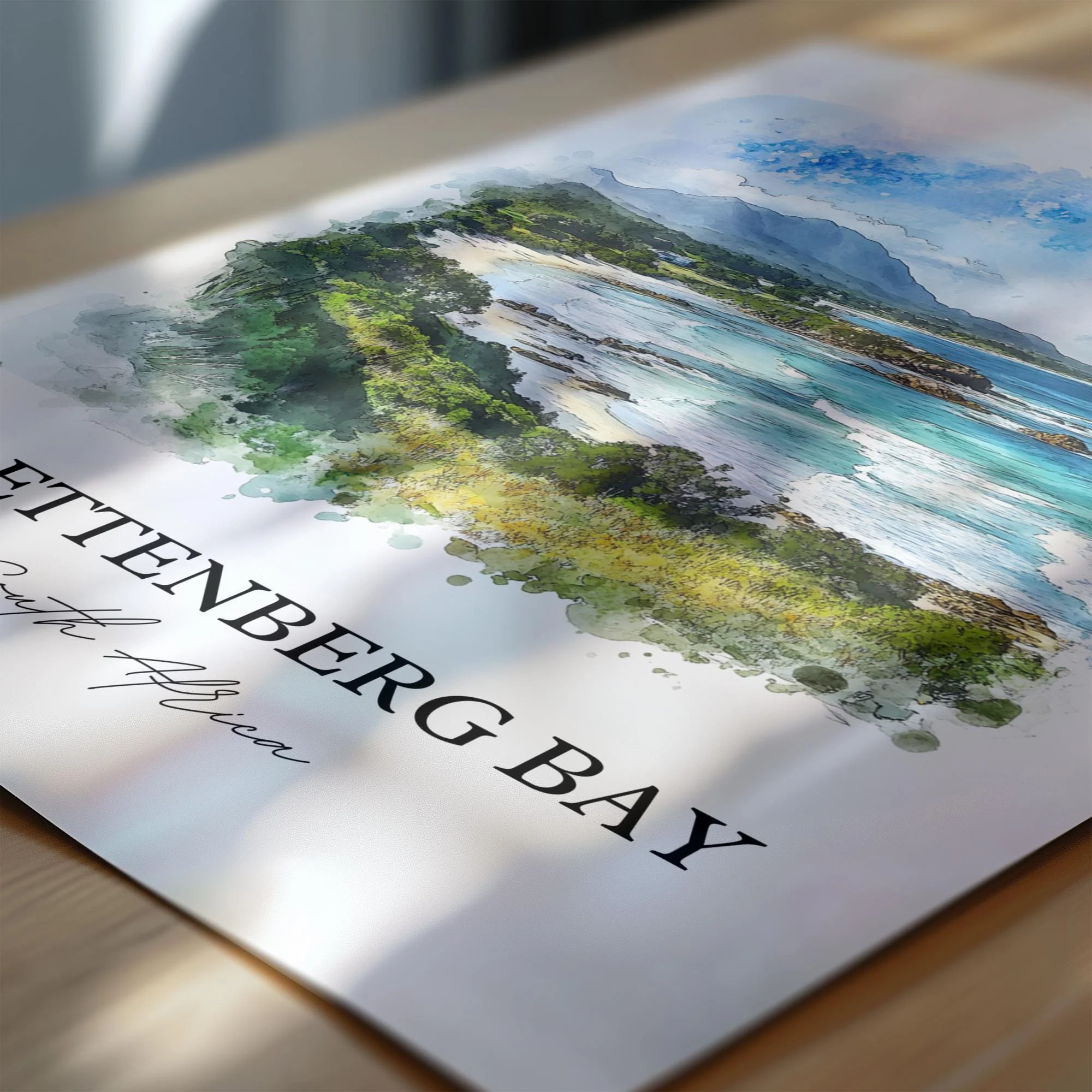 Plettenberg Bay, South Africa – Watercolor Art Print - Image 2