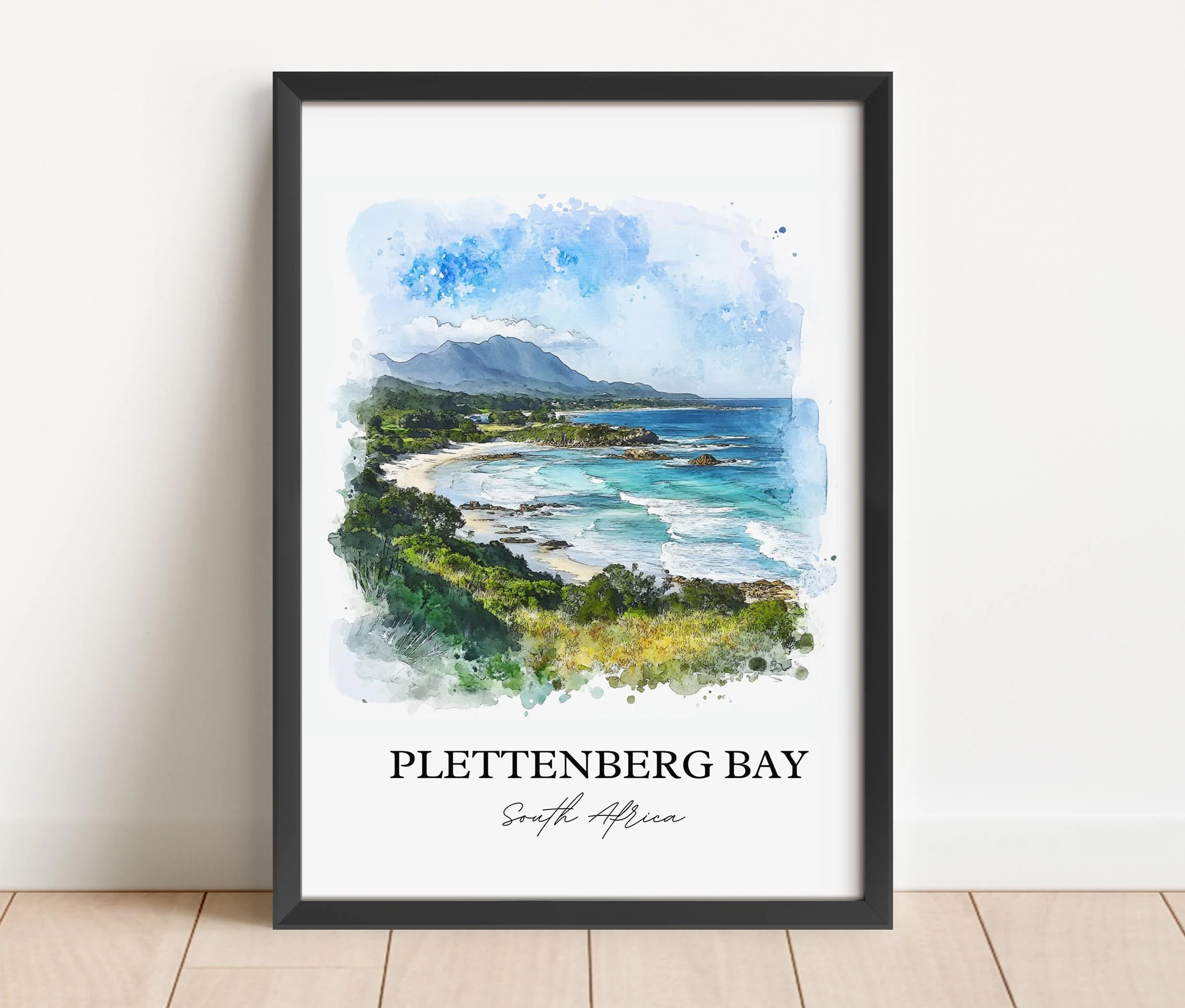 Plettenberg Bay, South Africa – Watercolor Art Print - Image 4
