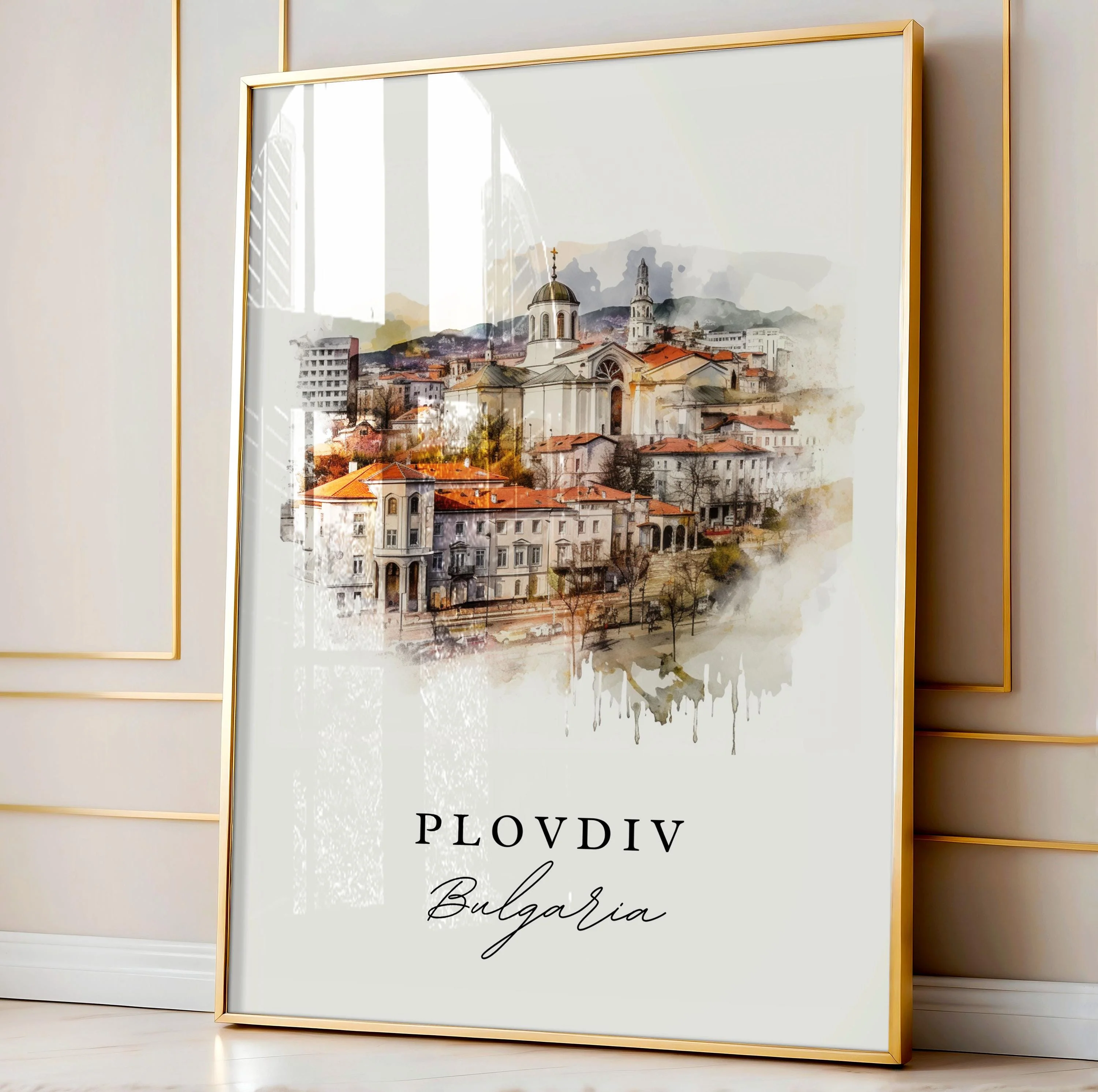 Plovdiv, Bulgaria – Watercolor Art Print - Image 4