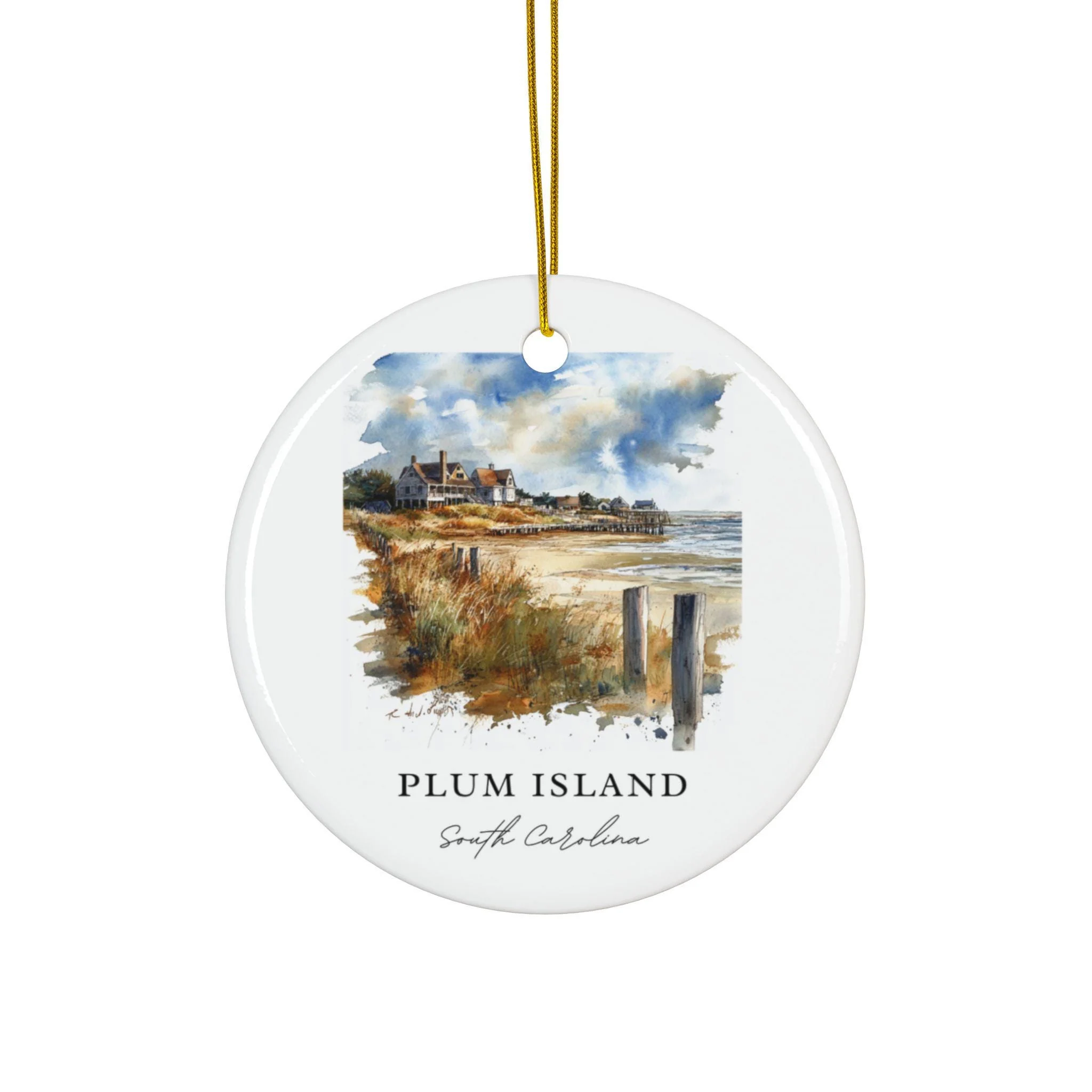Plum Island SC Ornament: Unique Plum Island Souvenir, Plum Island Decor, and Authentic Charleston SC Gift