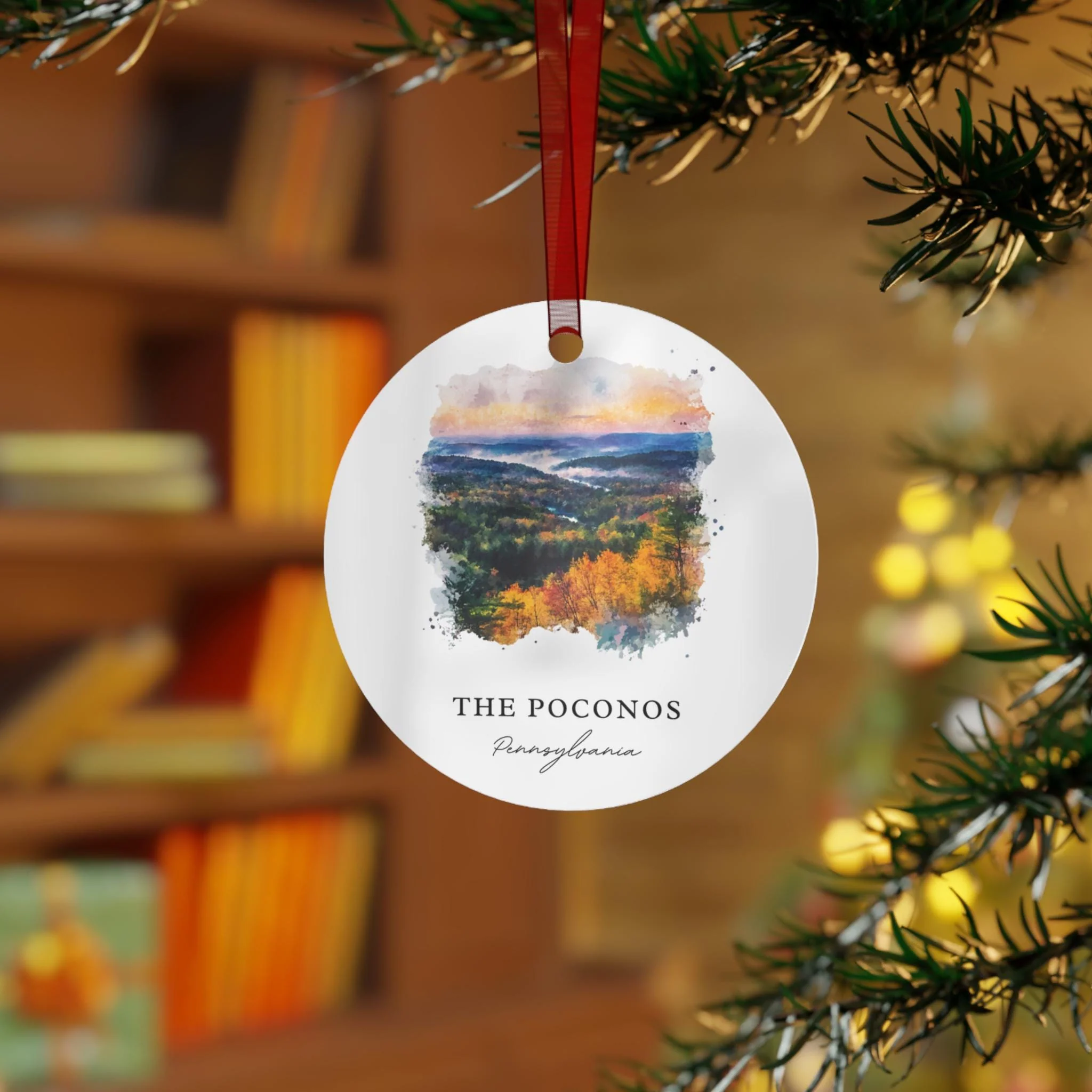 Poconos Ornament: Unique Poconos Souvenir, Poconos Xmas Decor, and Authentic Poconos Mountains Gift - Image 4