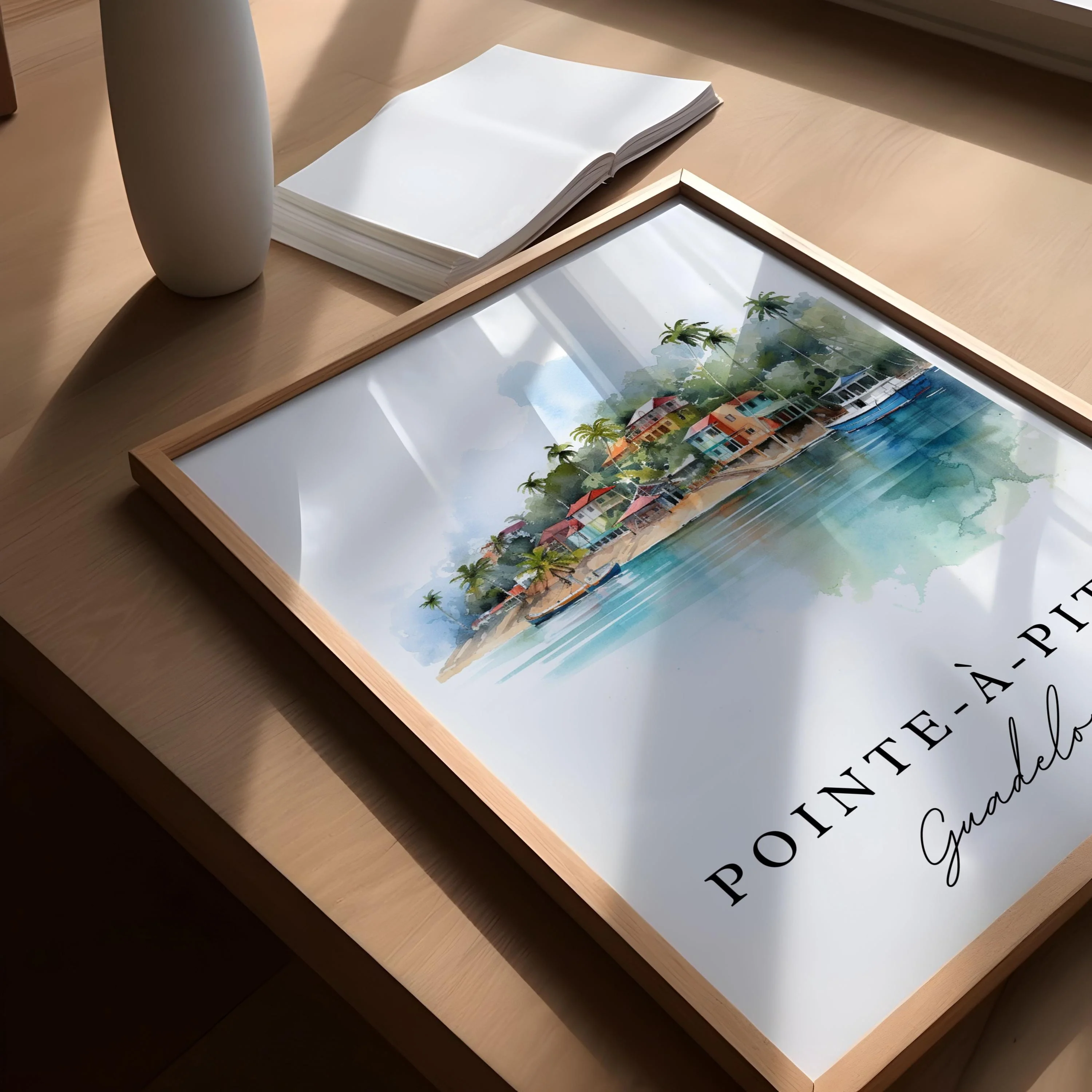 Pointe-à-Pitre, Guadeloupe – Watercolor Art Print - Image 5