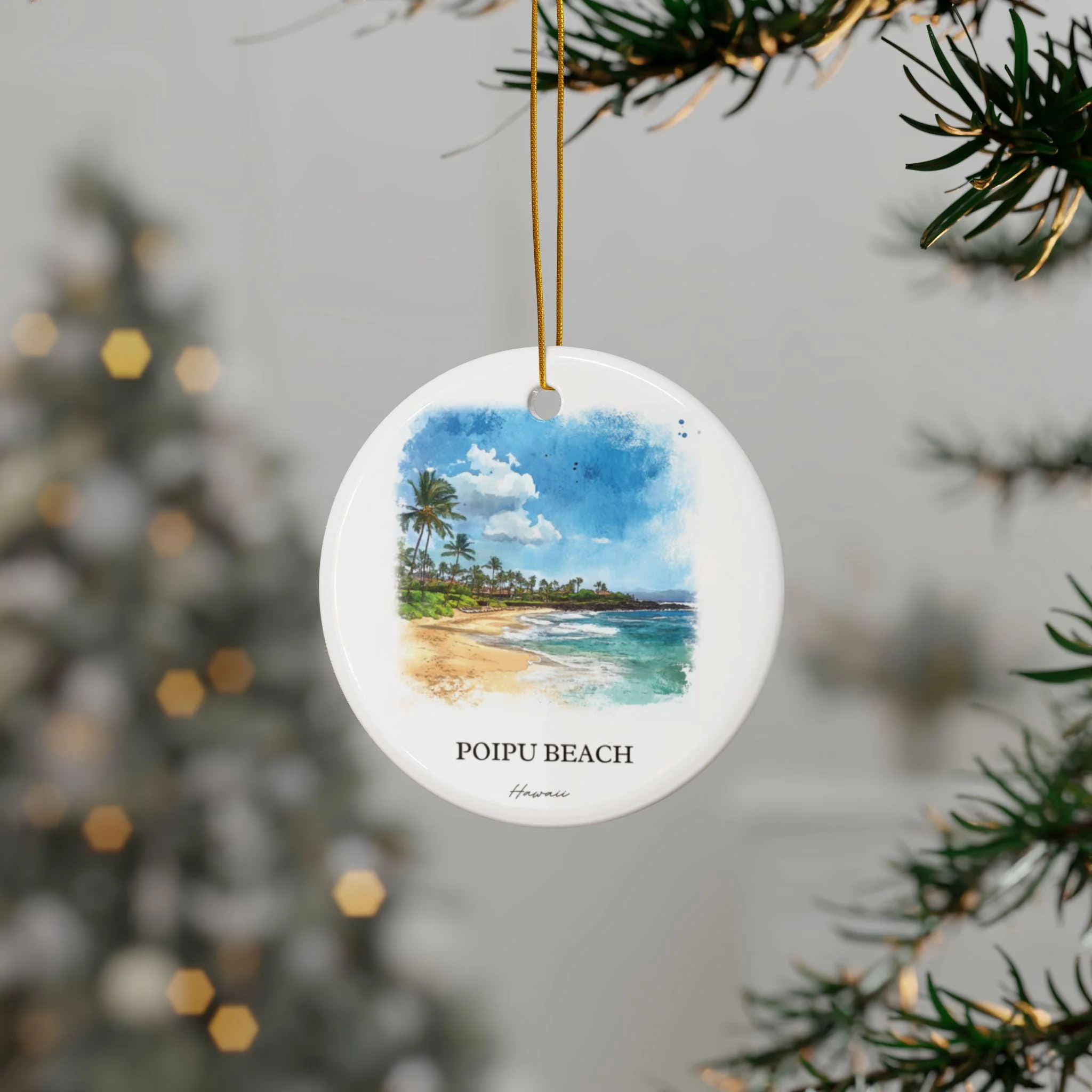 Poipu Beach Ornament: Unique Kauai Souvenir, Kauai Xmas Decor, and Authentic Poipu Beach Gift - Image 3