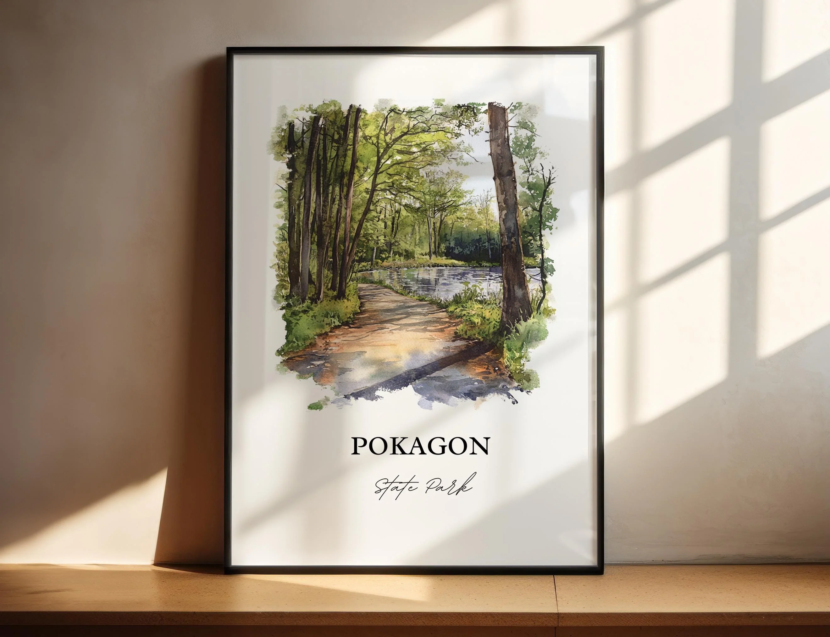 Pokagon State Park, Indiana, Indiana – Watercolor Art Print