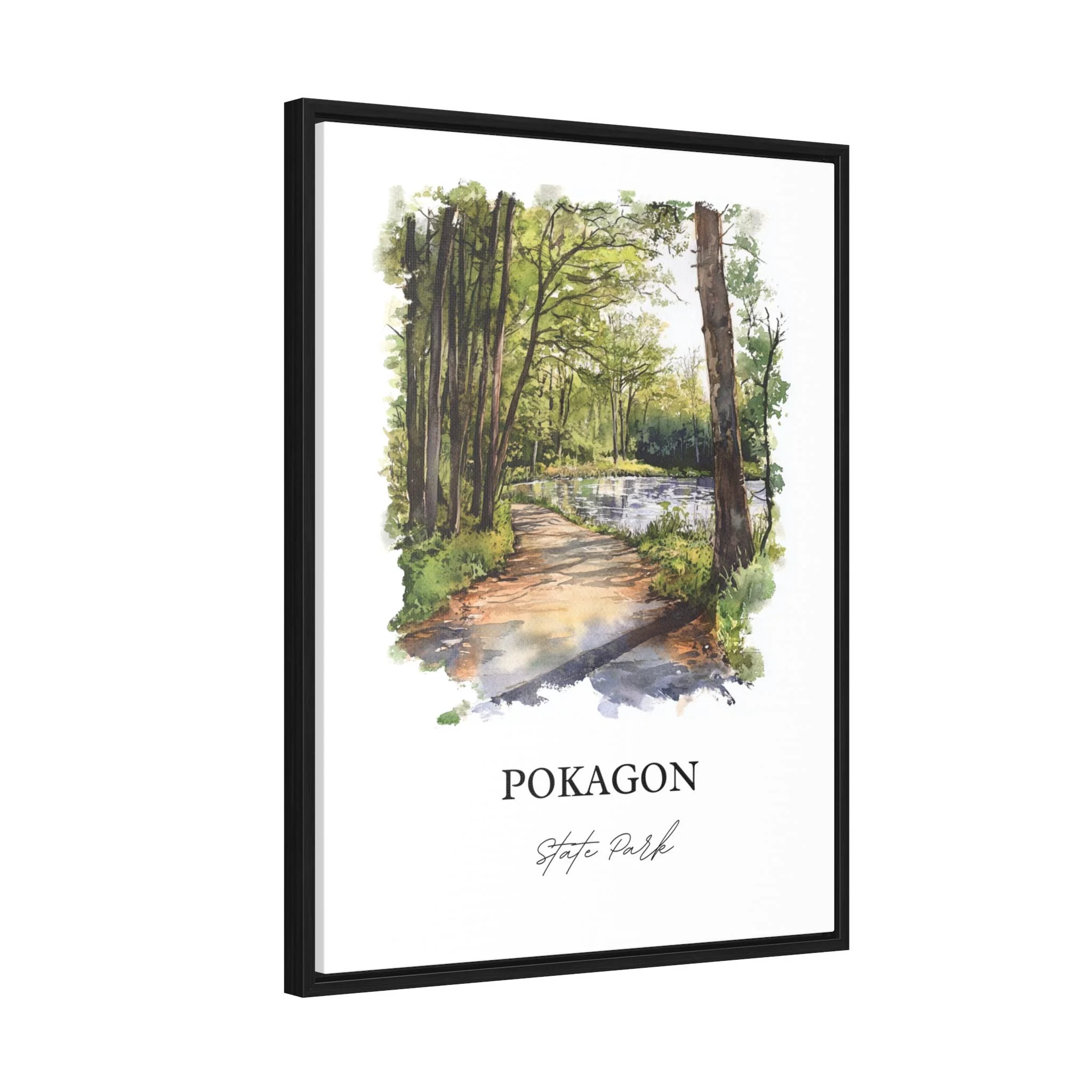 Pokagon State Park, Indiana, Indiana – Watercolor Art Print - Image 8