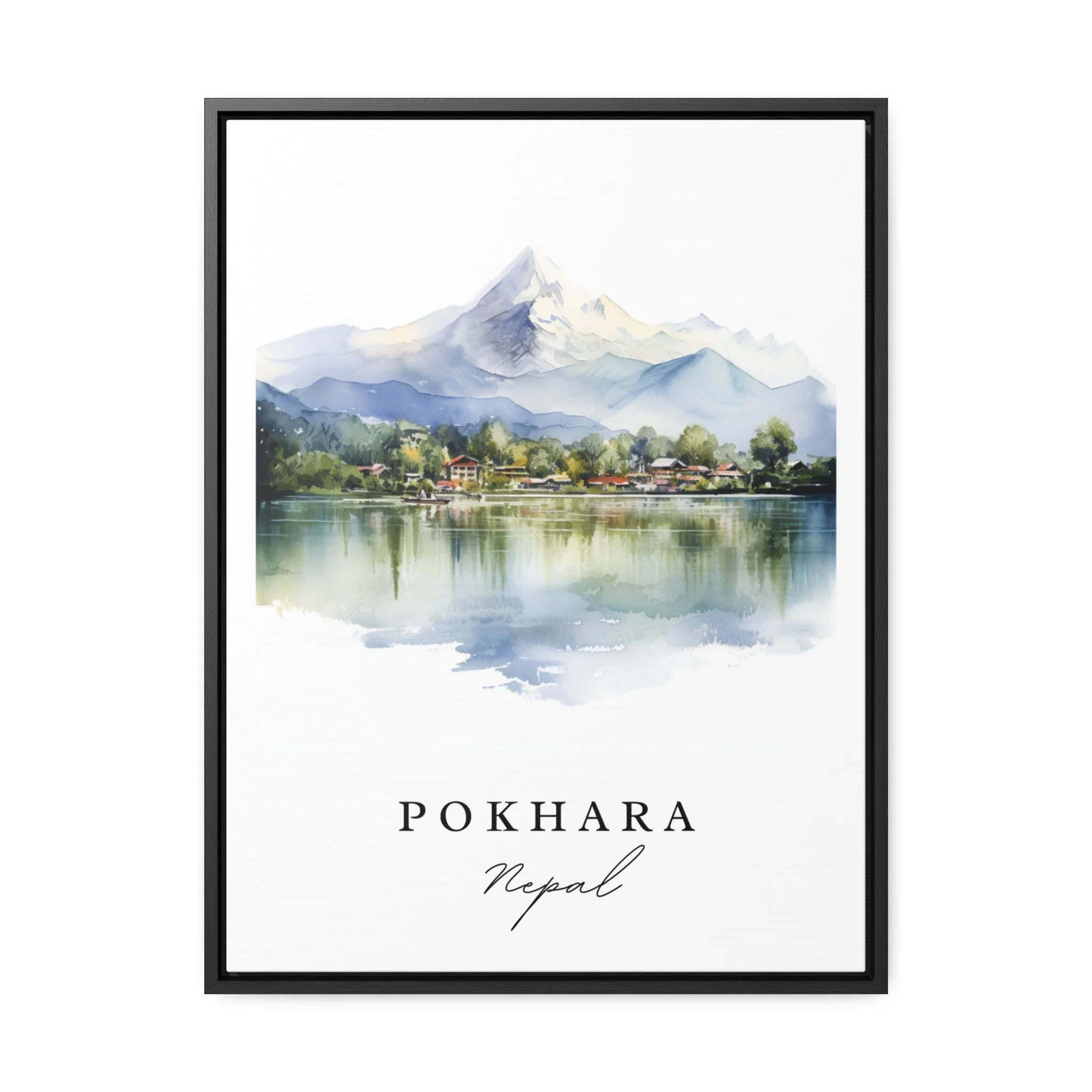 Pokhara, Nepal – Watercolor Art Print - Image 5