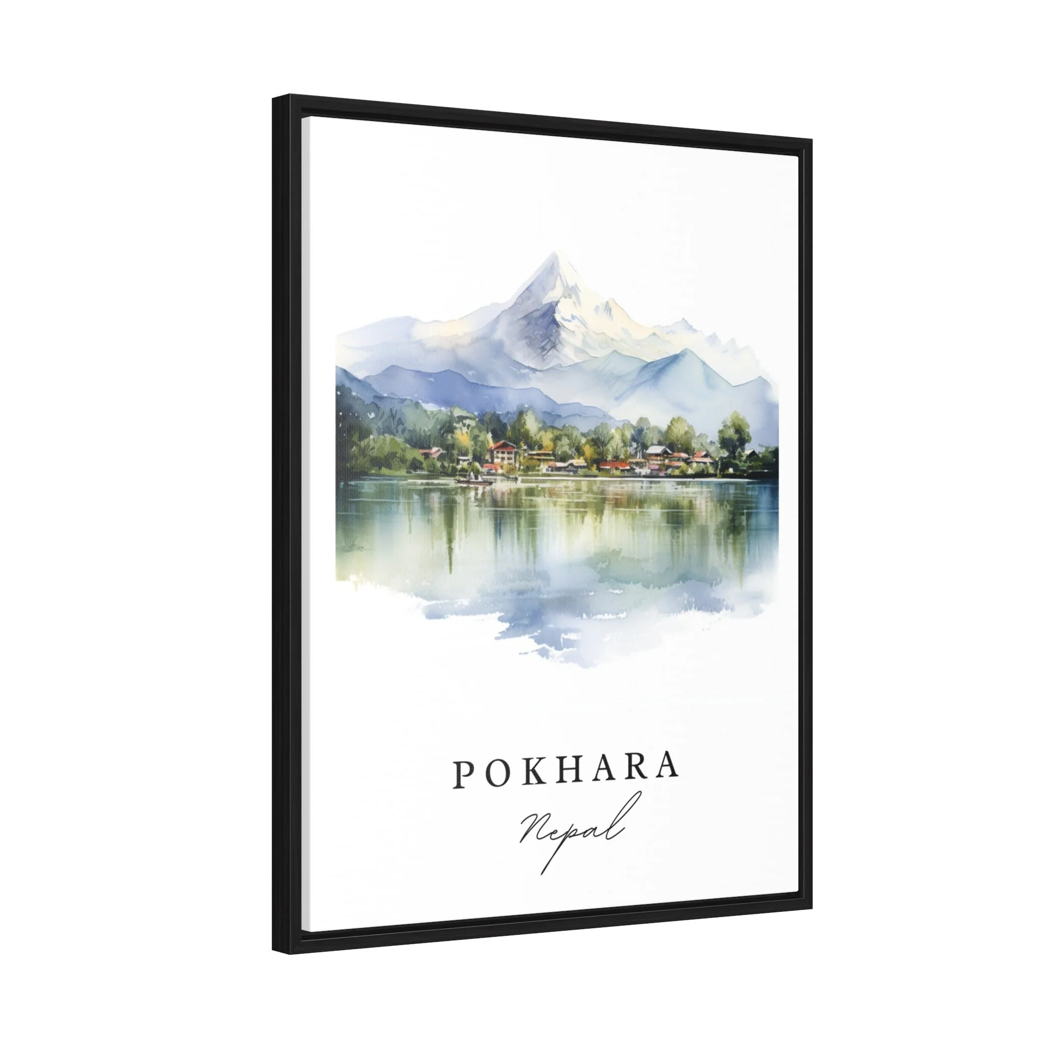 Pokhara, Nepal – Watercolor Art Print - Image 6