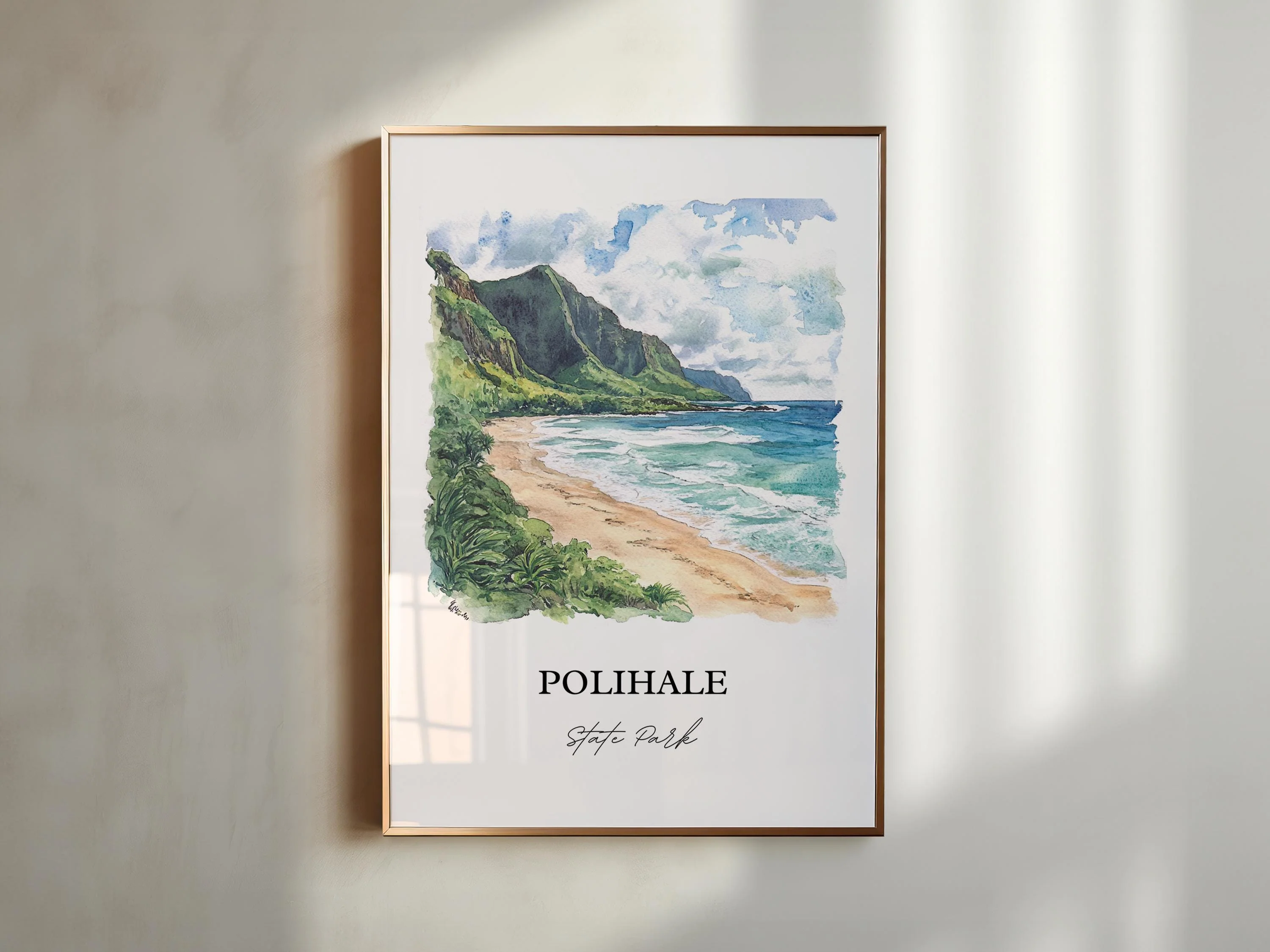 Polihale State Park, Hawaii – Watercolor Art Print - Image 6
