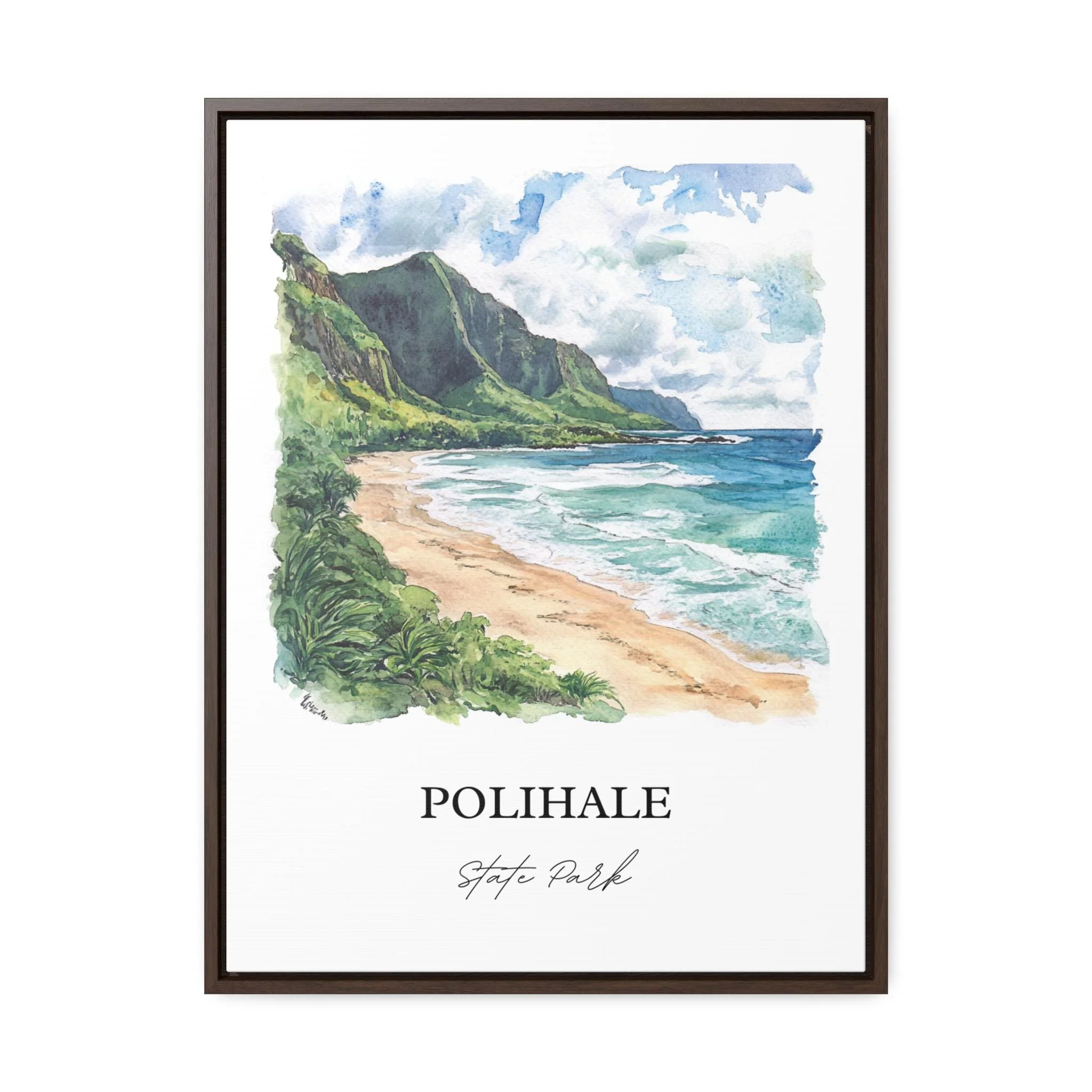 Polihale State Park, Hawaii – Watercolor Art Print - Image 7