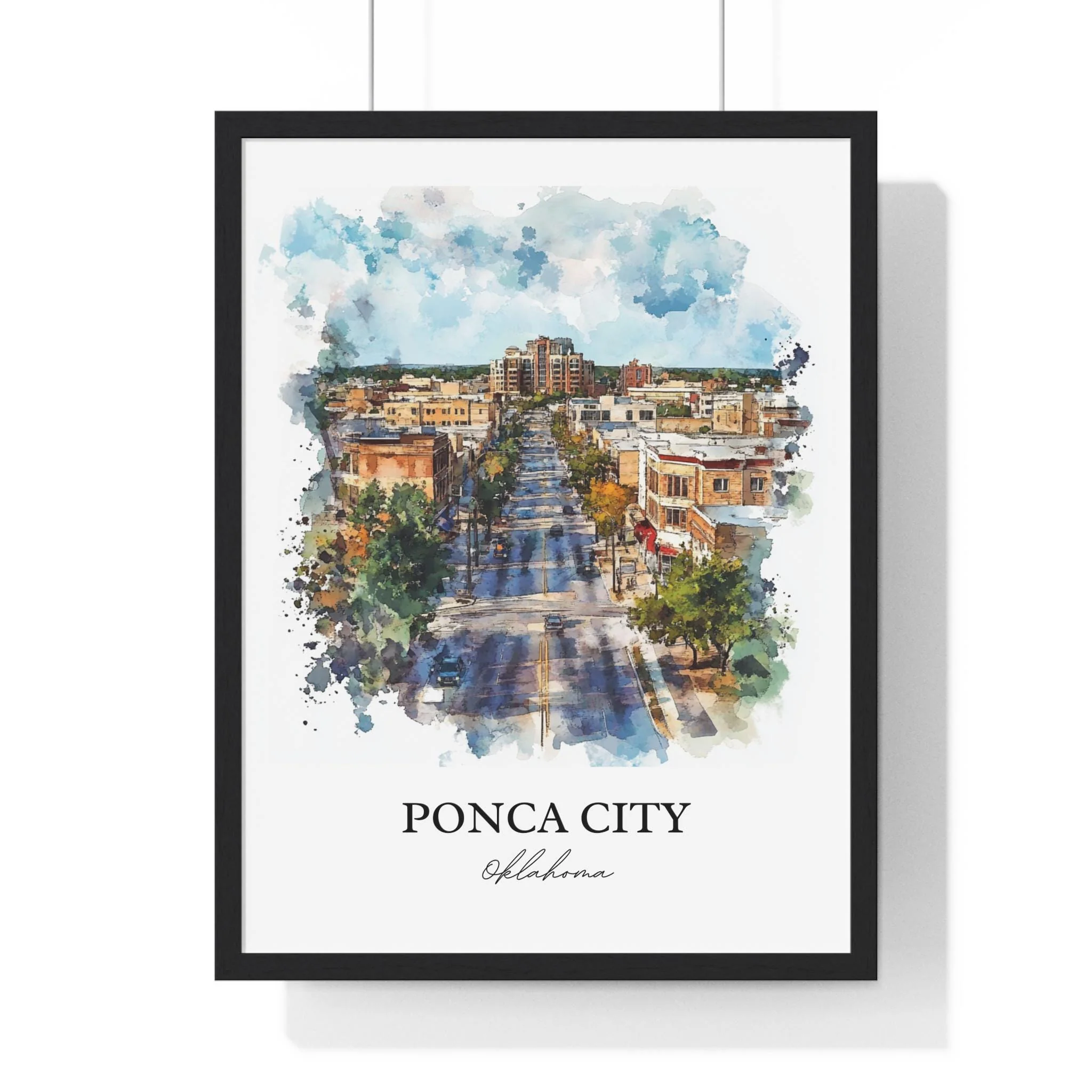 Ponca City, OK, USA – Watercolor Art Print - Image 7