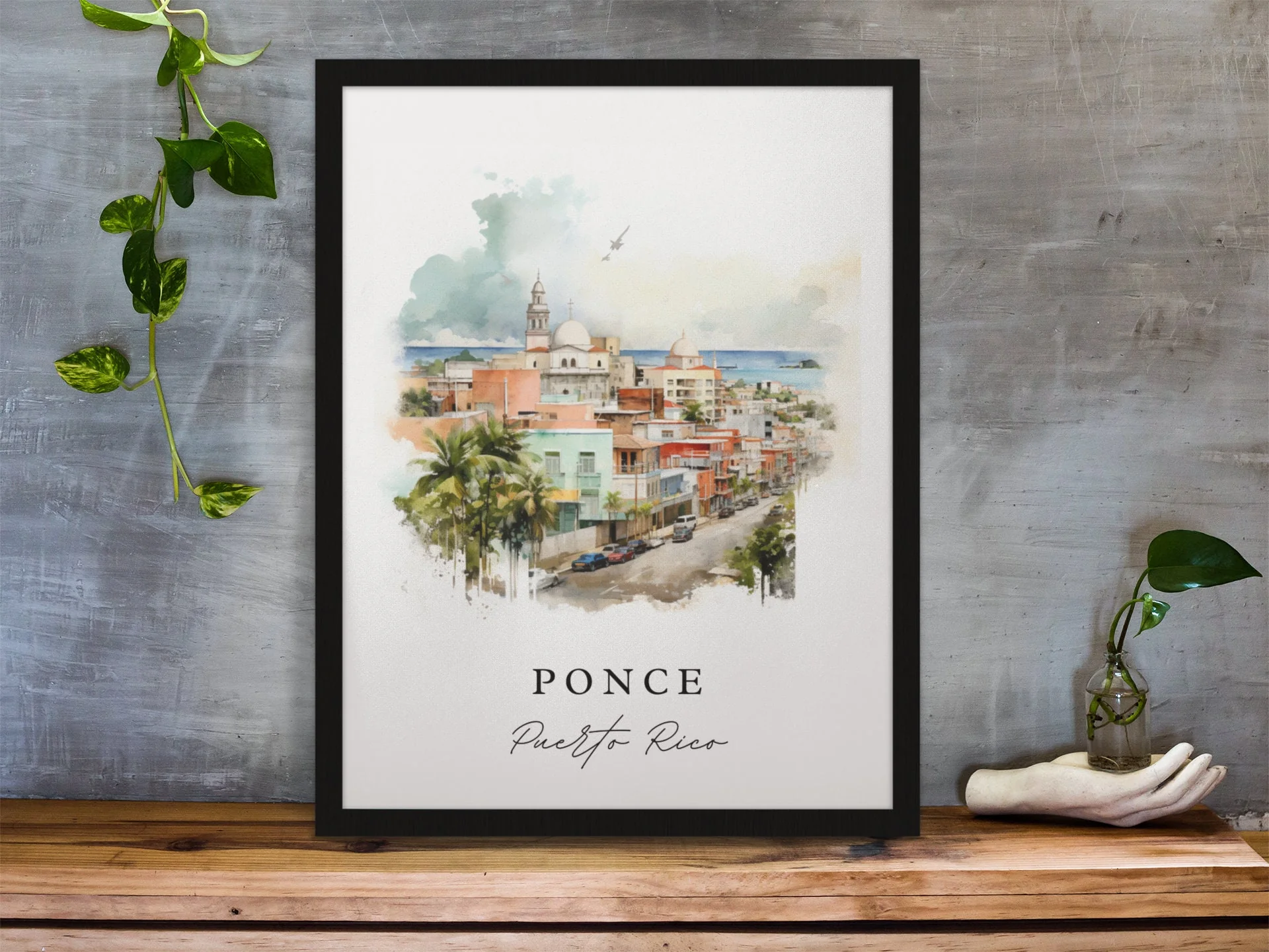 Ponce, Puerto Rico – Watercolor Art Print - Image 5