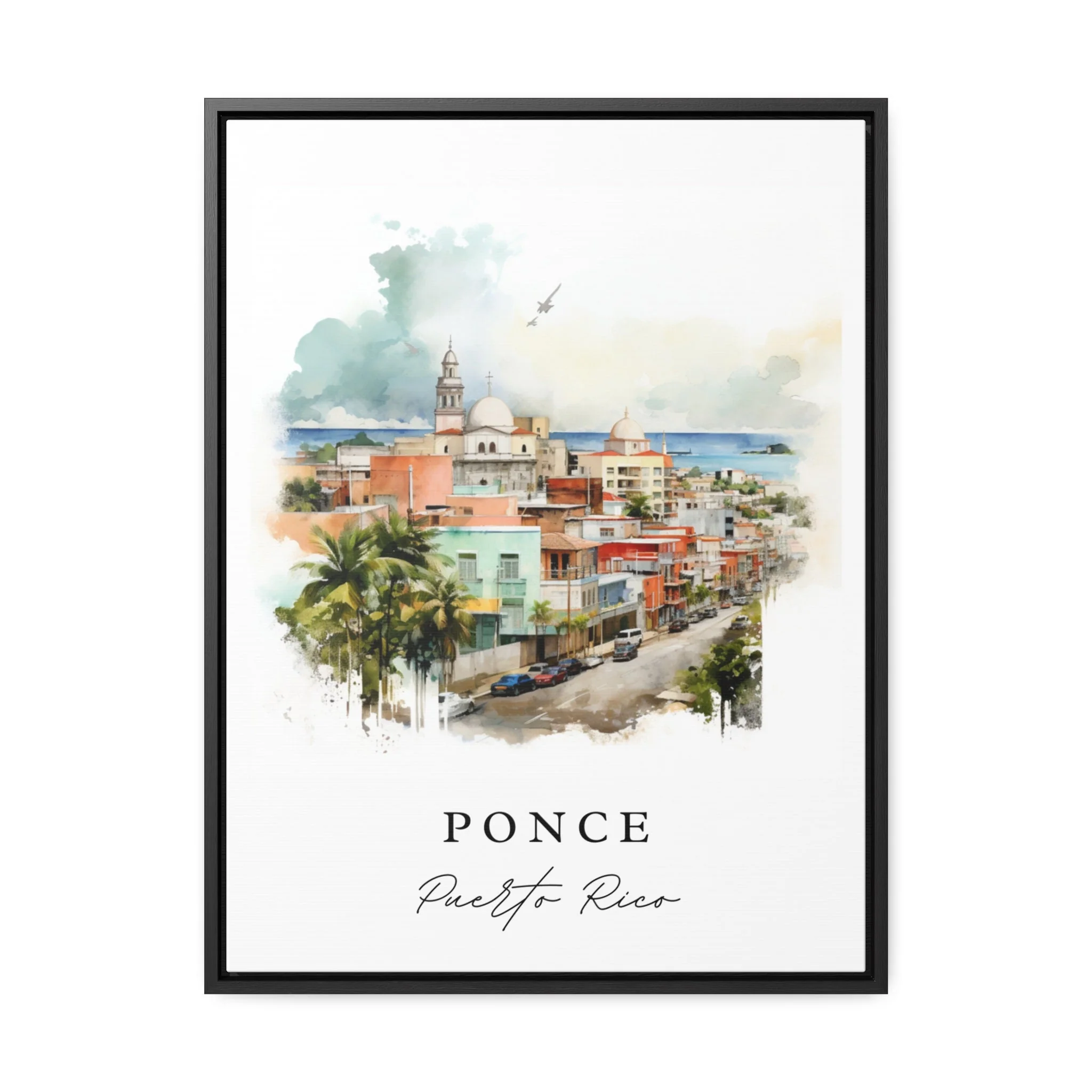Ponce, Puerto Rico – Watercolor Art Print - Image 6