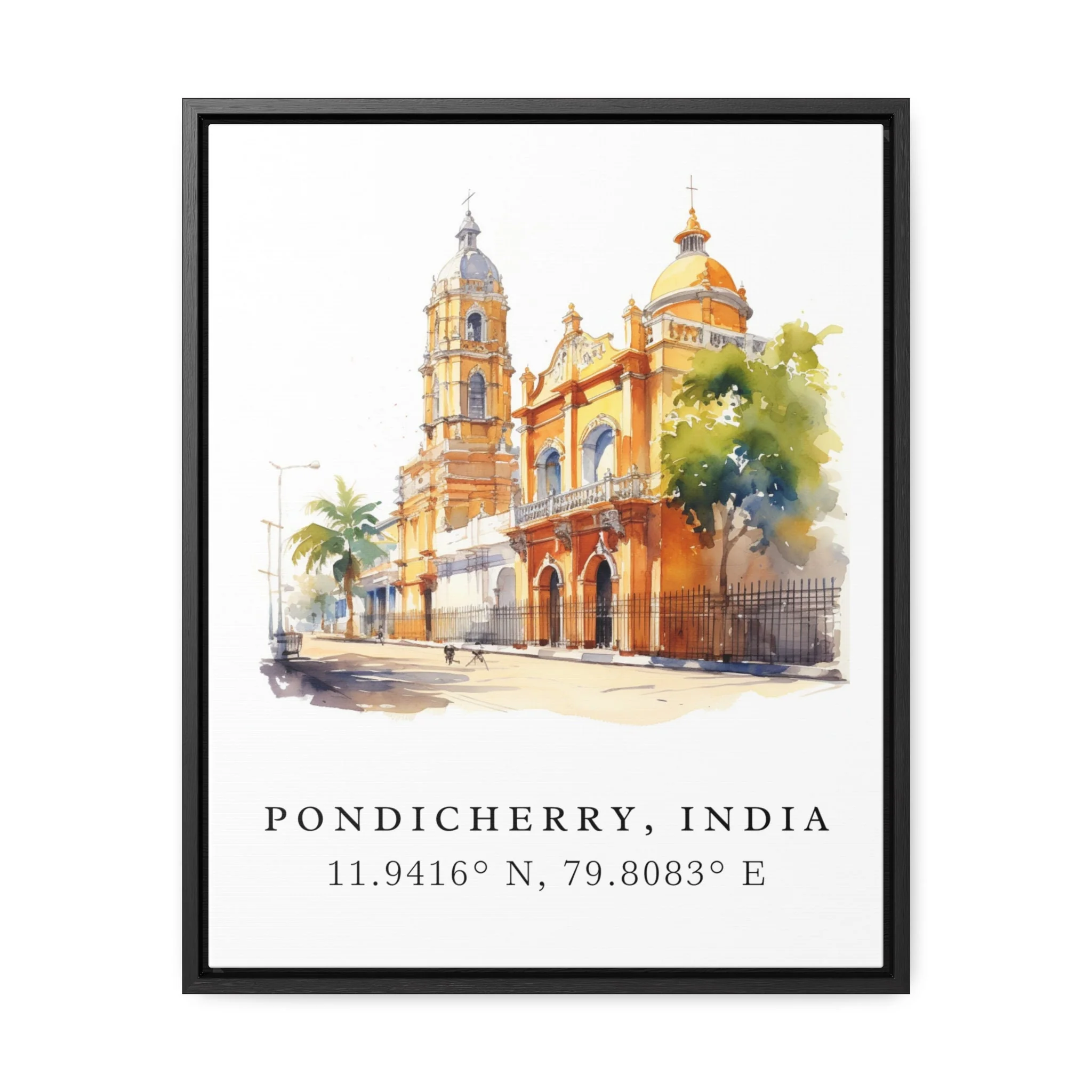 Pondicherry, India – Watercolor Art Print - Image 6