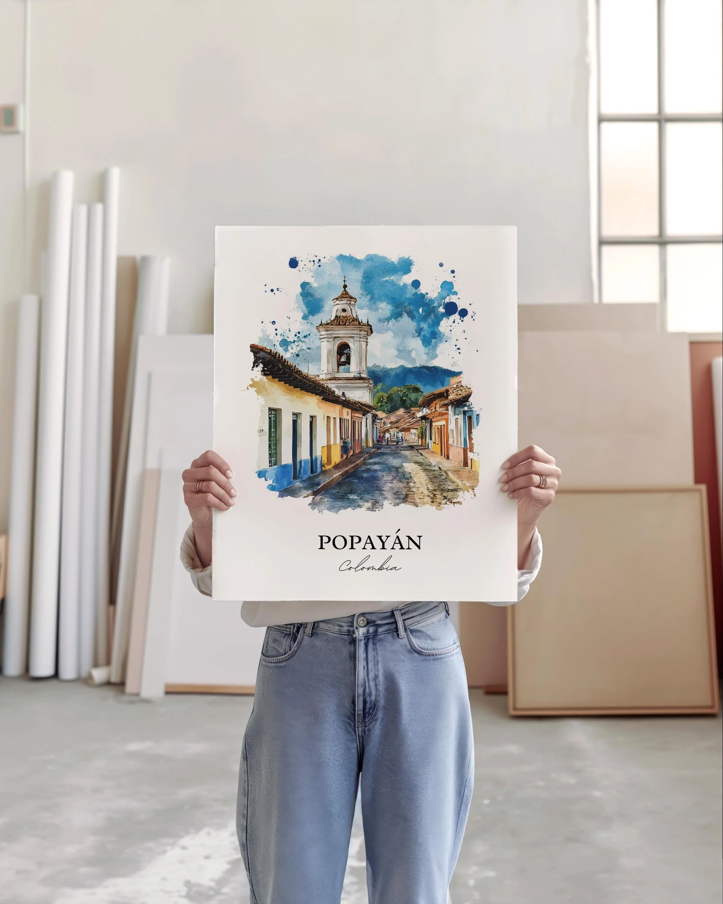 Popayán, Colombia – Watercolor Art Print - Image 4