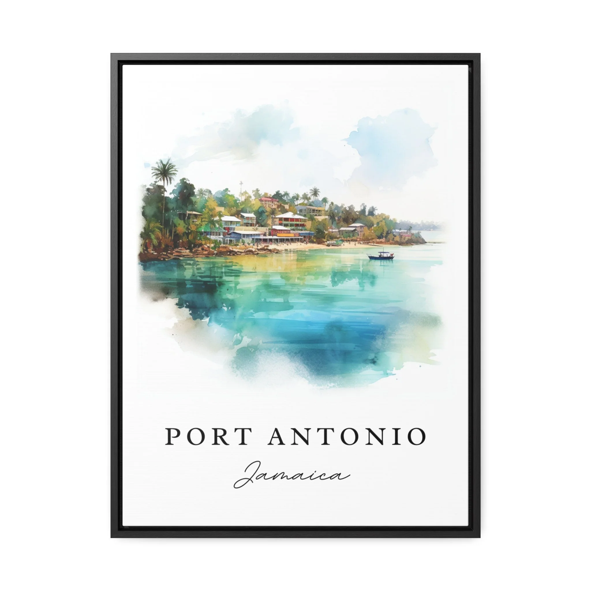 Port Antonio, Jamaica – Watercolor Art Print - Image 6