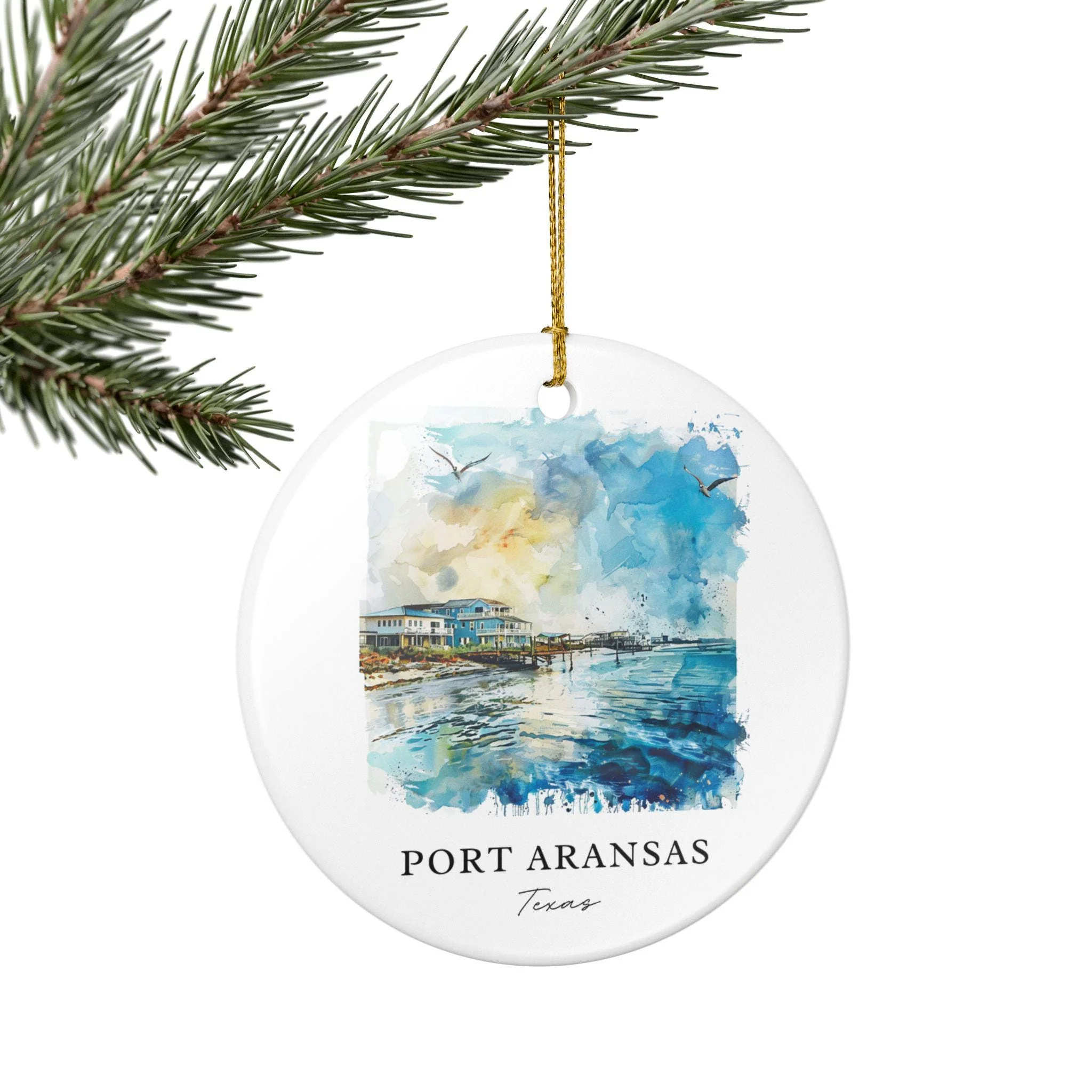 Port Aransas TX Ornament: Unique Port Aransas TX Souvenir, Port Aransas Xmas Decor, and Authentic Port Aransas Gift - Image 4