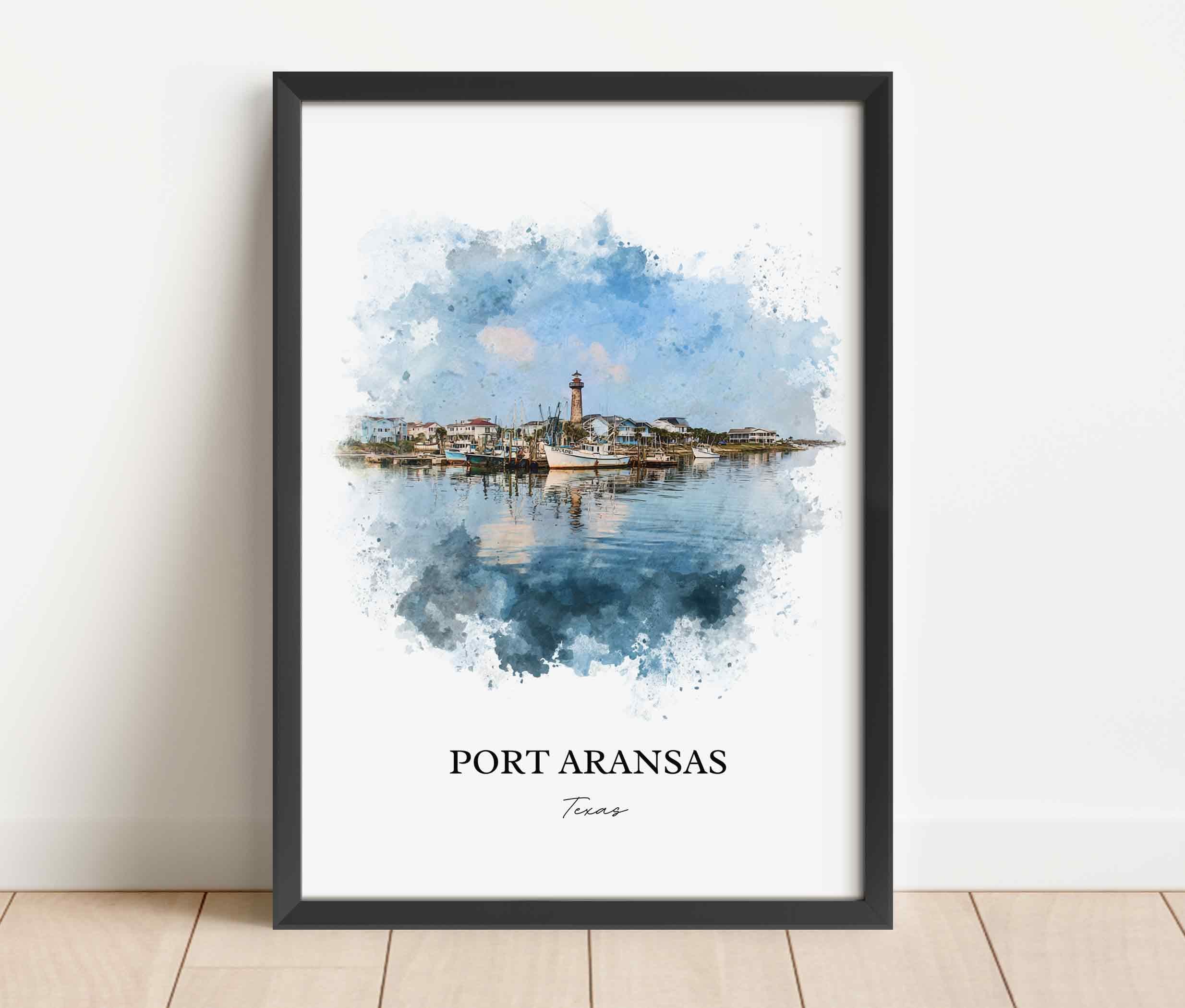 Port Aransas, Texas – Watercolor Art Print - Image 5