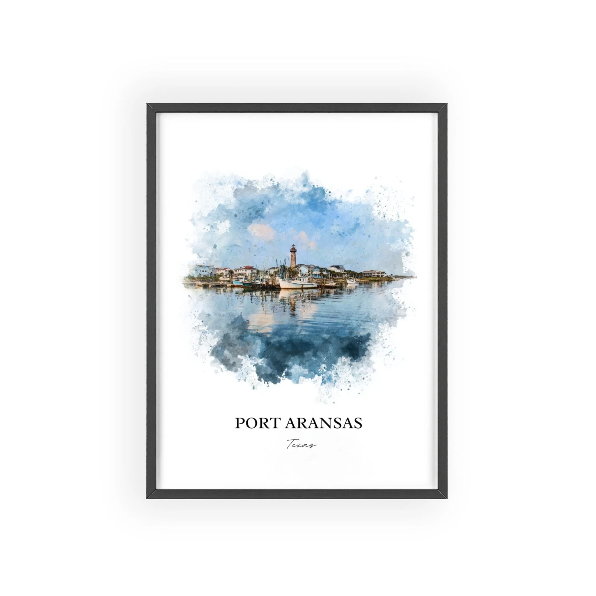 Port Aransas, Texas – Watercolor Art Print - Image 9