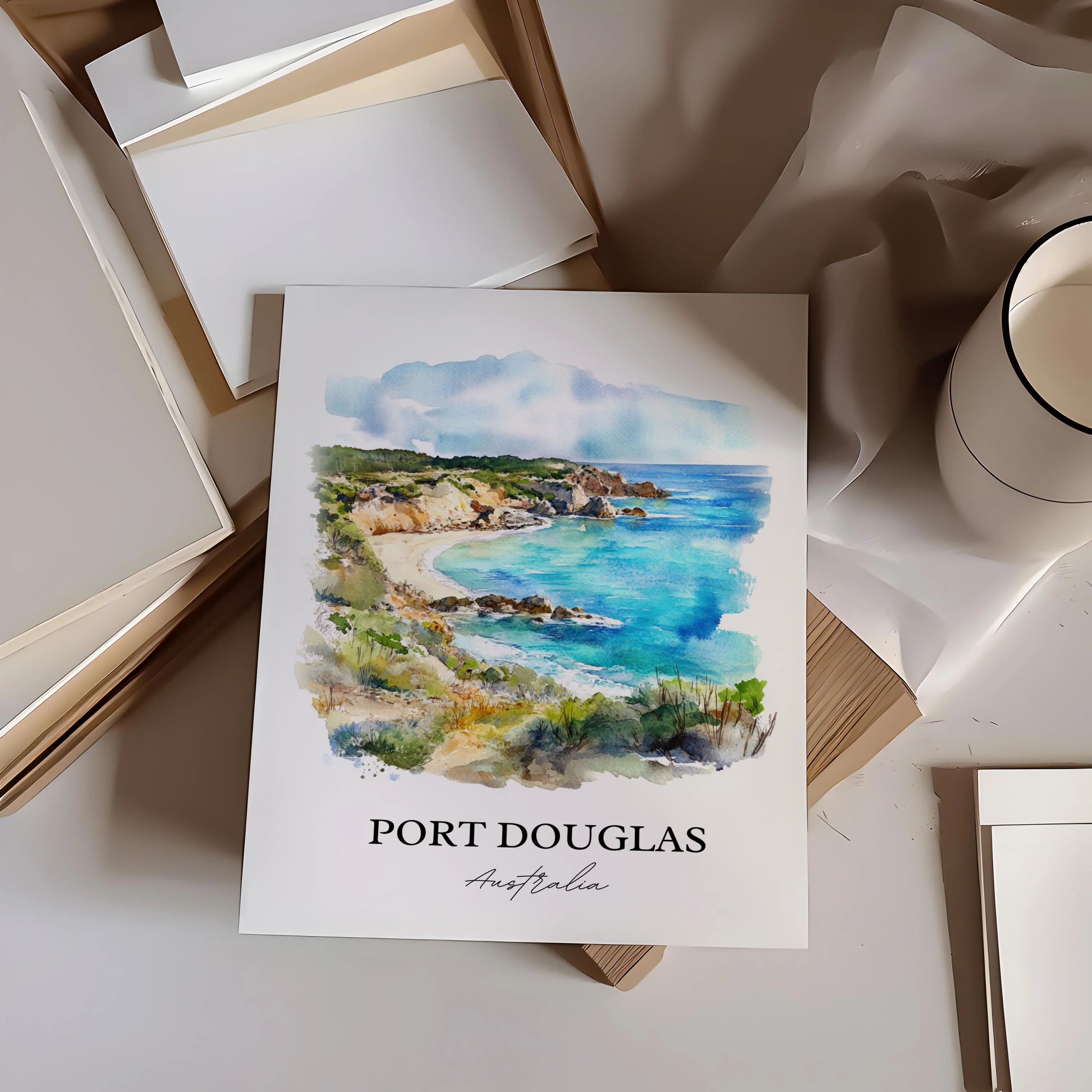 Port Douglas, Australia – Watercolor Art Print - Image 4