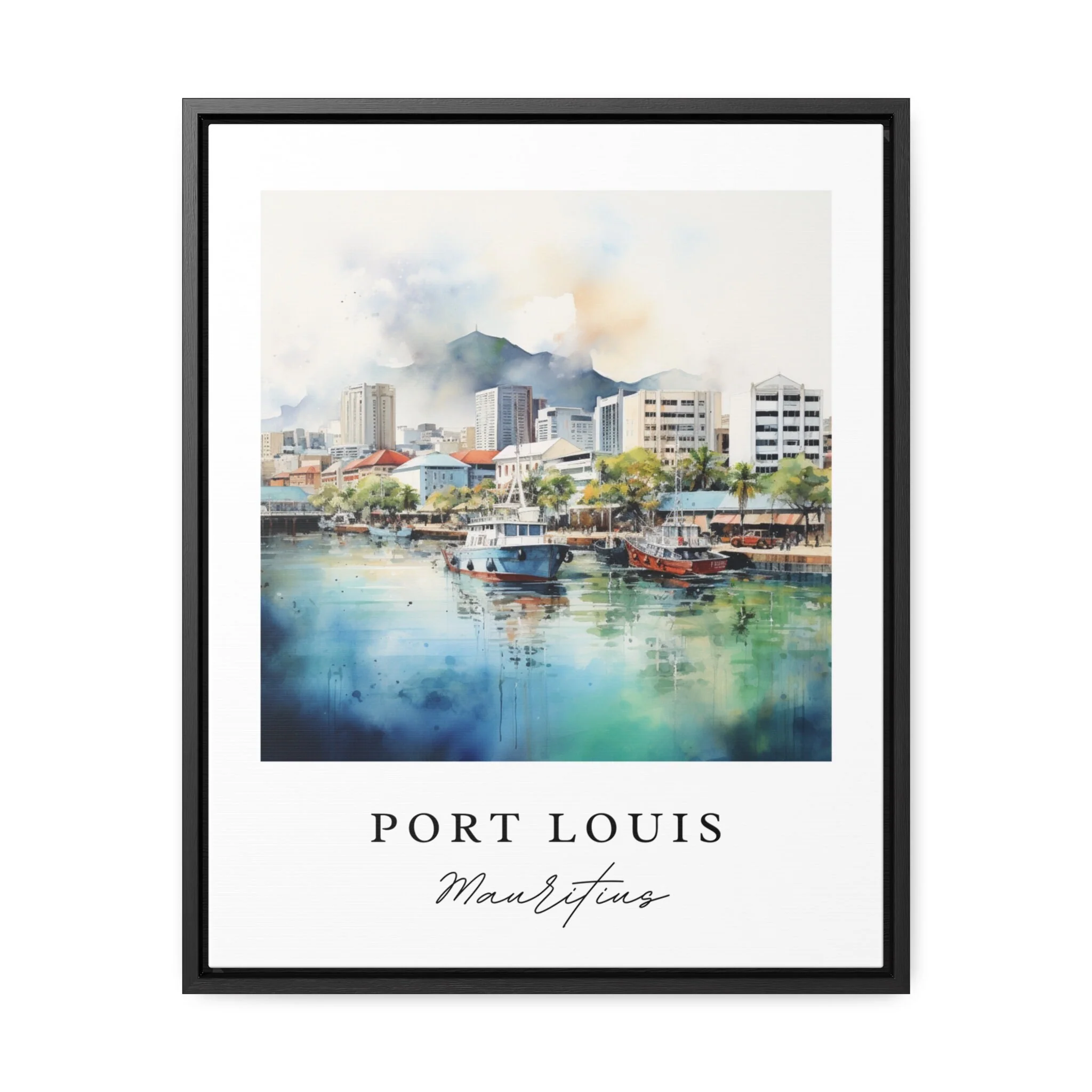 Port Louis, Mauritius – Watercolor Art Print - Image 2
