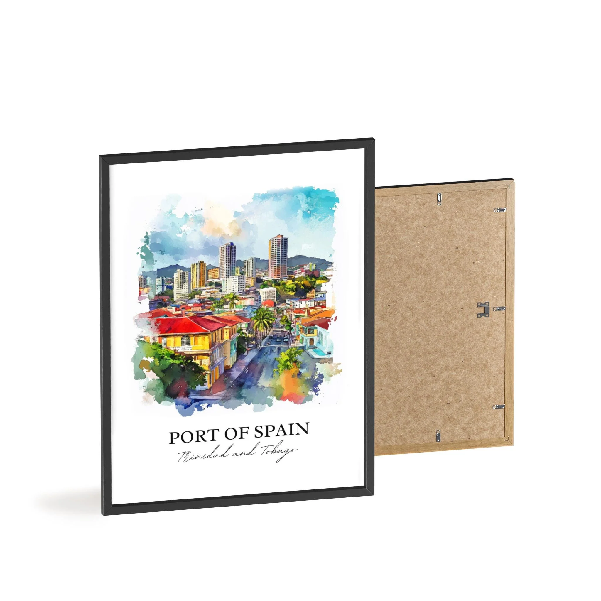 Port of Spain, Trinidad and Tobago – Watercolor Art Print - Image 6