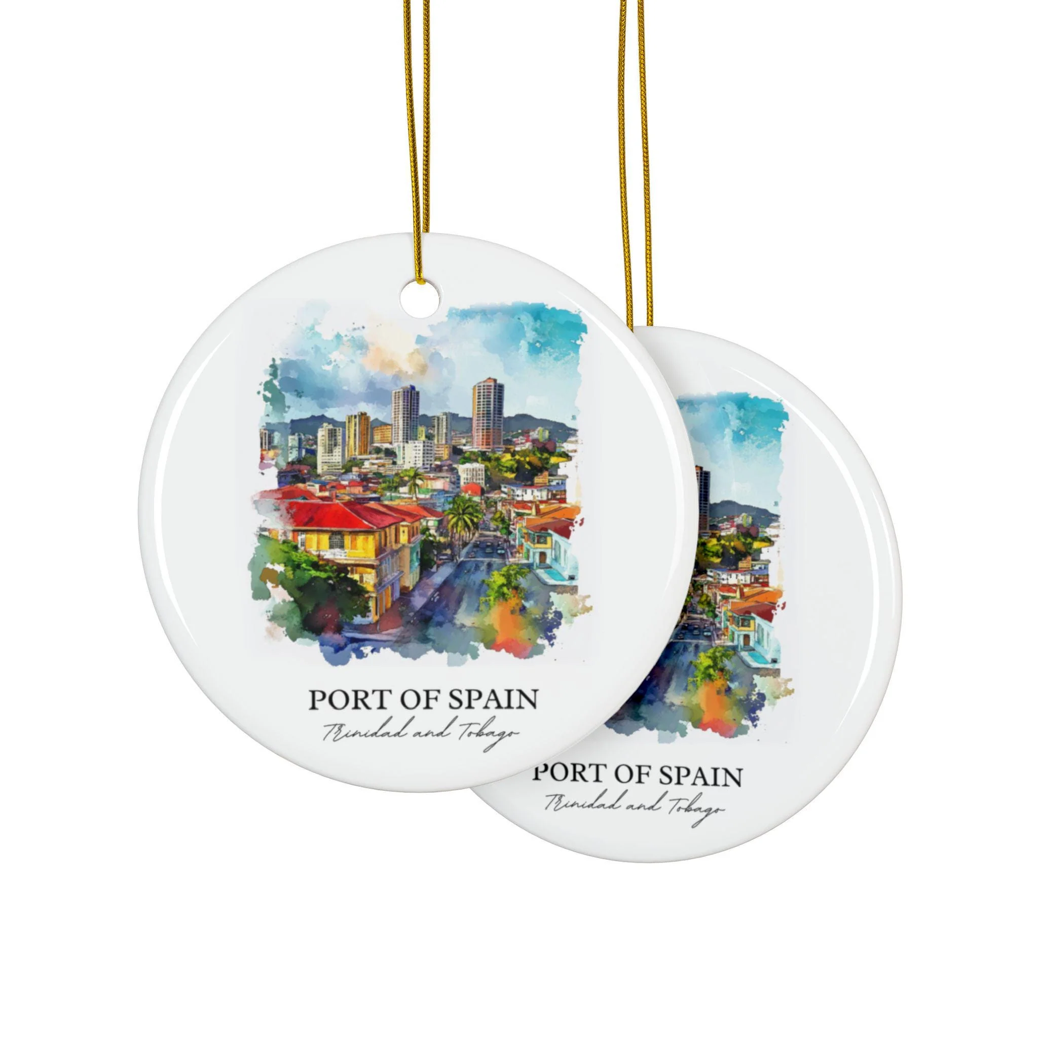 Port of Spain Ornament: Unique Trinidad and Tobago Souvenir, Caribbean Xmas Decor, and Authentic Port of Spain Gift - Image 2