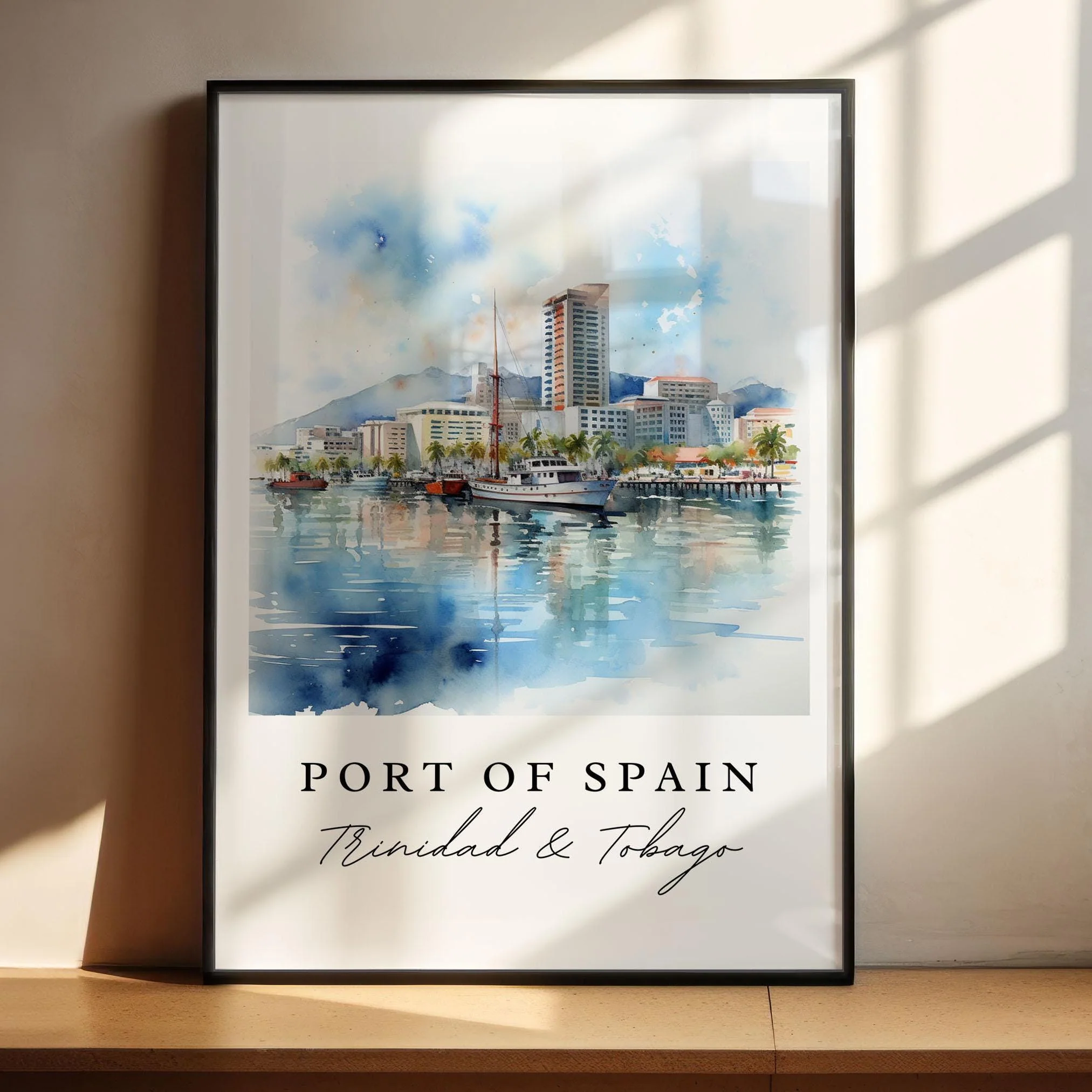 Port of Spain, Trinidad and Tobago – Watercolor Art Print