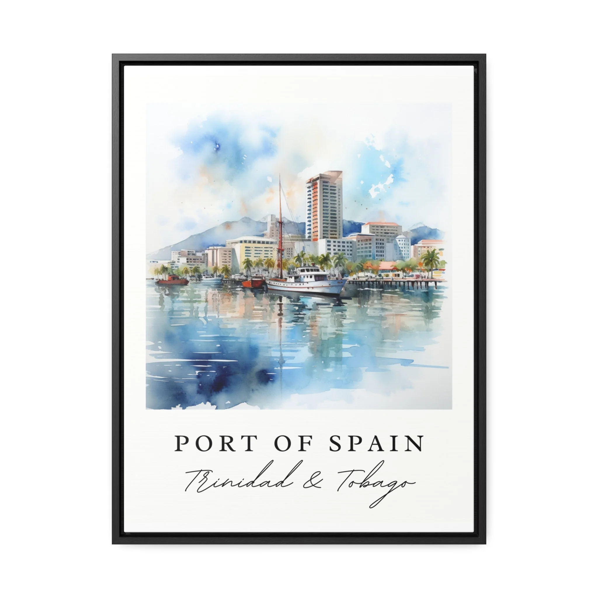 Port of Spain, Trinidad and Tobago – Watercolor Art Print - Image 6